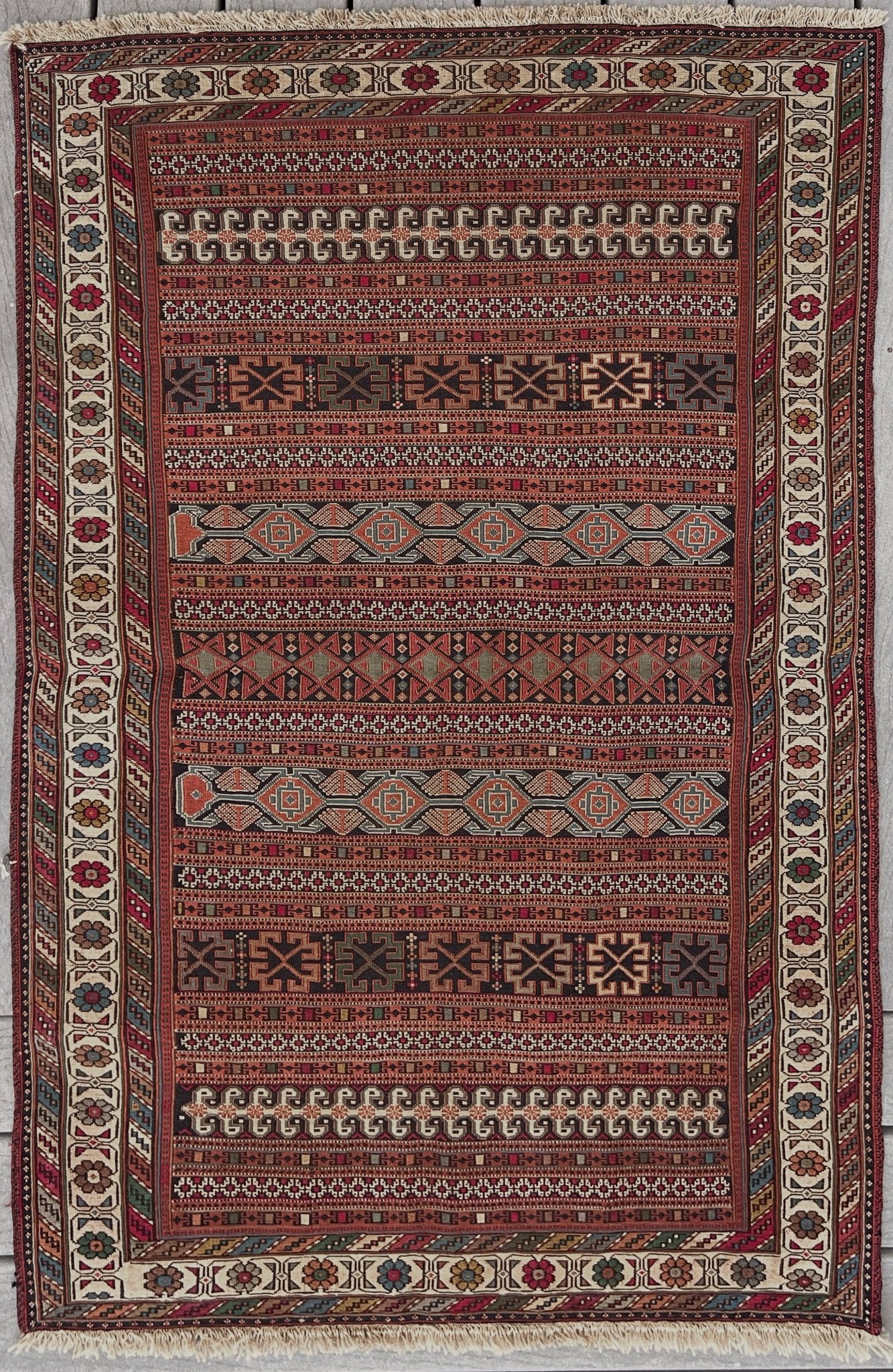 Rahrah Soumak Small Persian Runner Rug. Oriental Rug shop San Francisco Bay Area. Buy handmade rug online free shipping