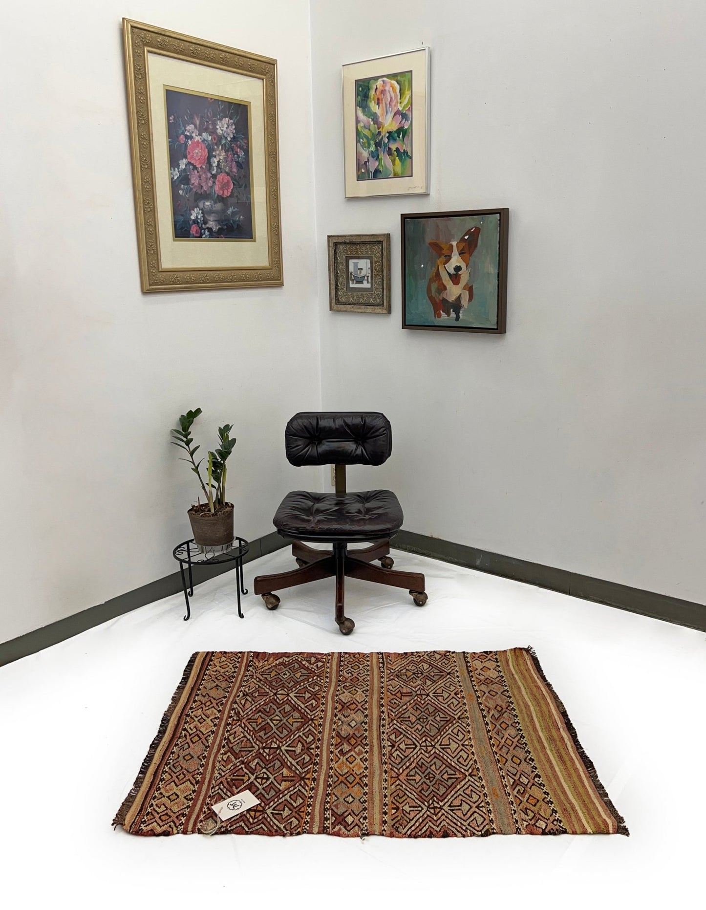 Handmade wool turkish mini rug. Handmade rug shop san francisco Bay area.