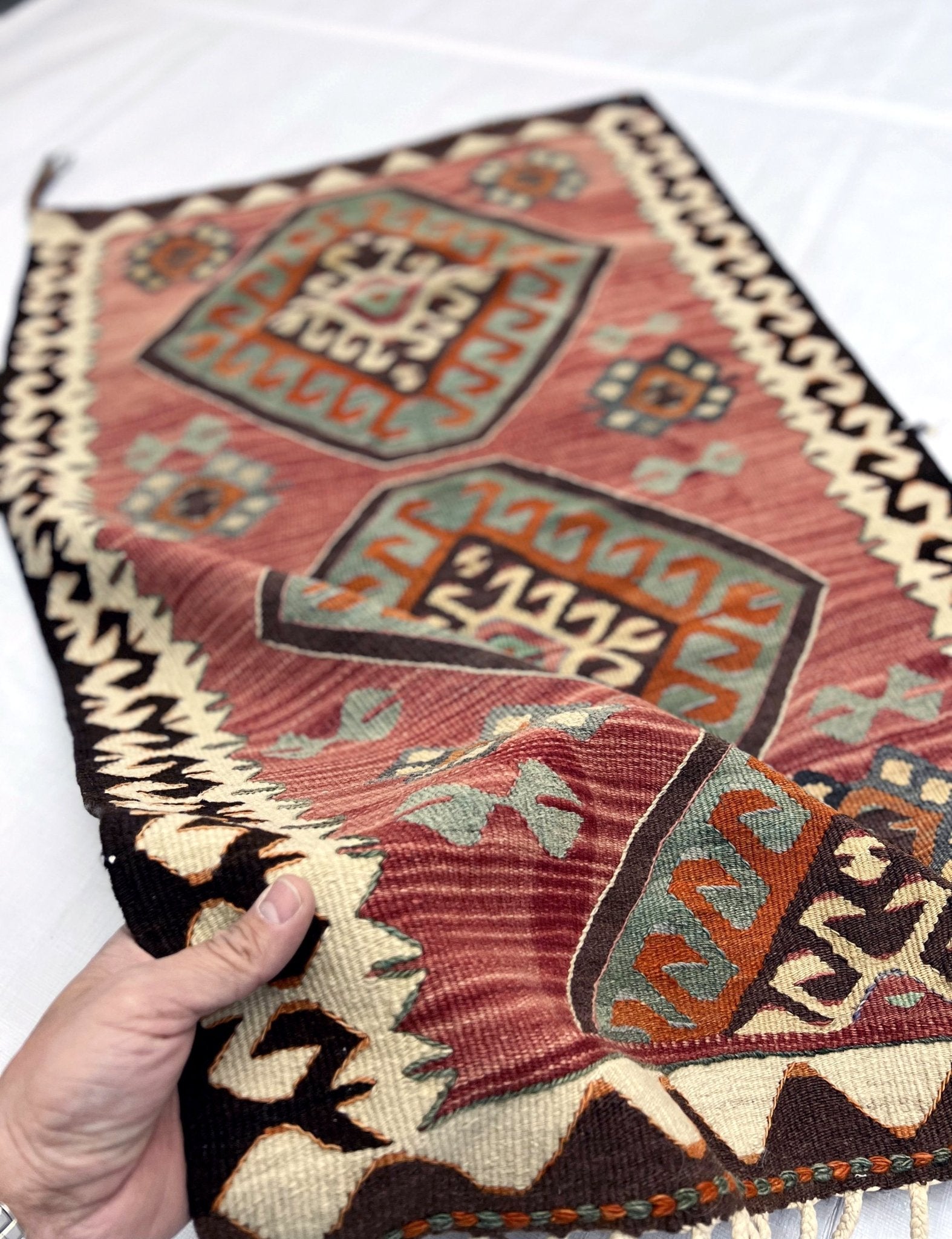 turkish mini rug doormat bath mat. handmade wooll vintage rug shop san francisco bay area, berkeley, palo alto.