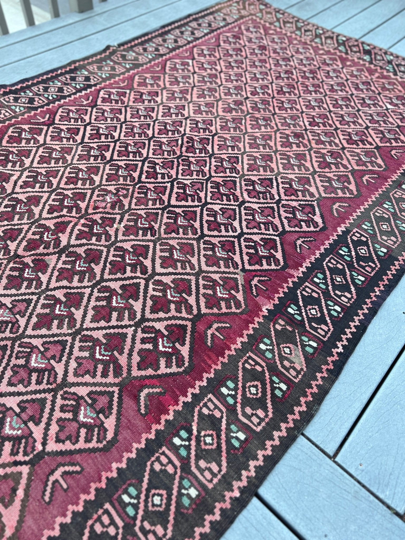 Antique Armenian Kilim Rug. Vintage Caucasian Rug. Oriental rug store San Francisco Bay Area. Buy rug online Free shipping