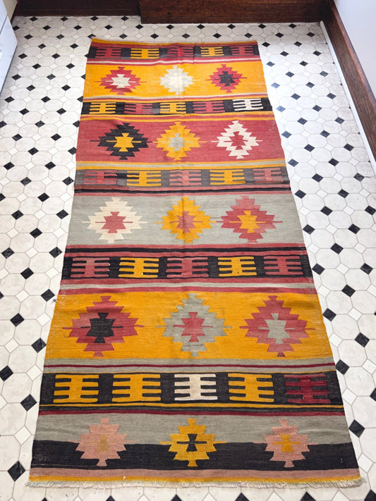 Navajo Vintage Turkish Runner wool Rug. Oriental rug shop Berkeley Palo Alto Los Atos Vintage rug shop san francisco bay area