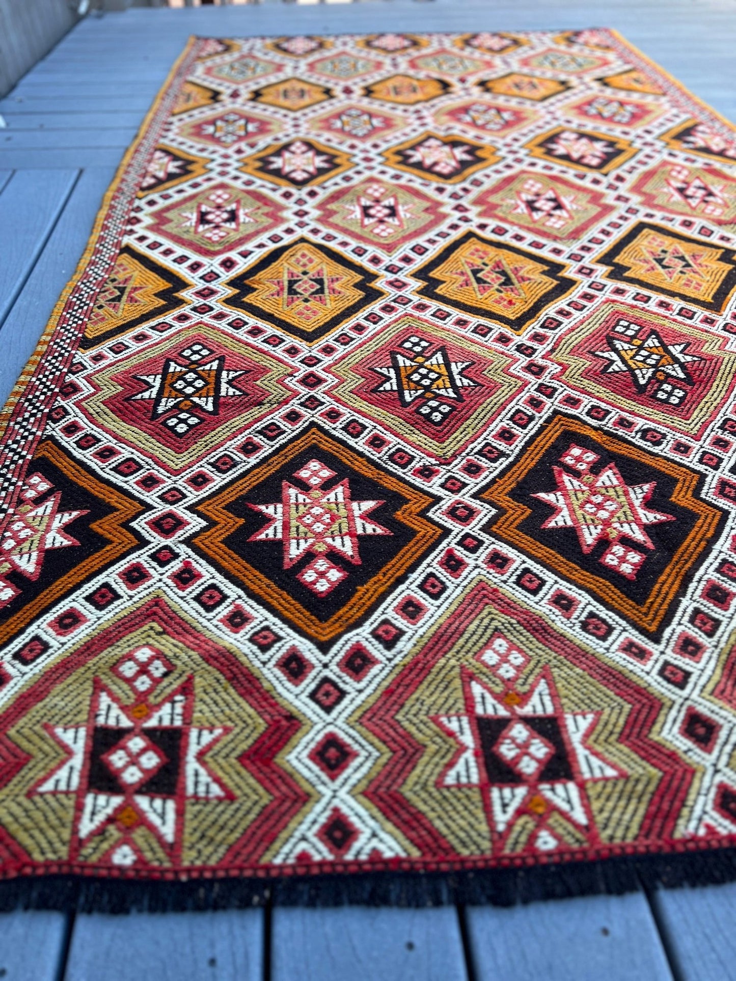 Anamur turkish Zili Wide runner kilim rug store san francisco san mateo palo alto berkeley. Oriental rug shop.