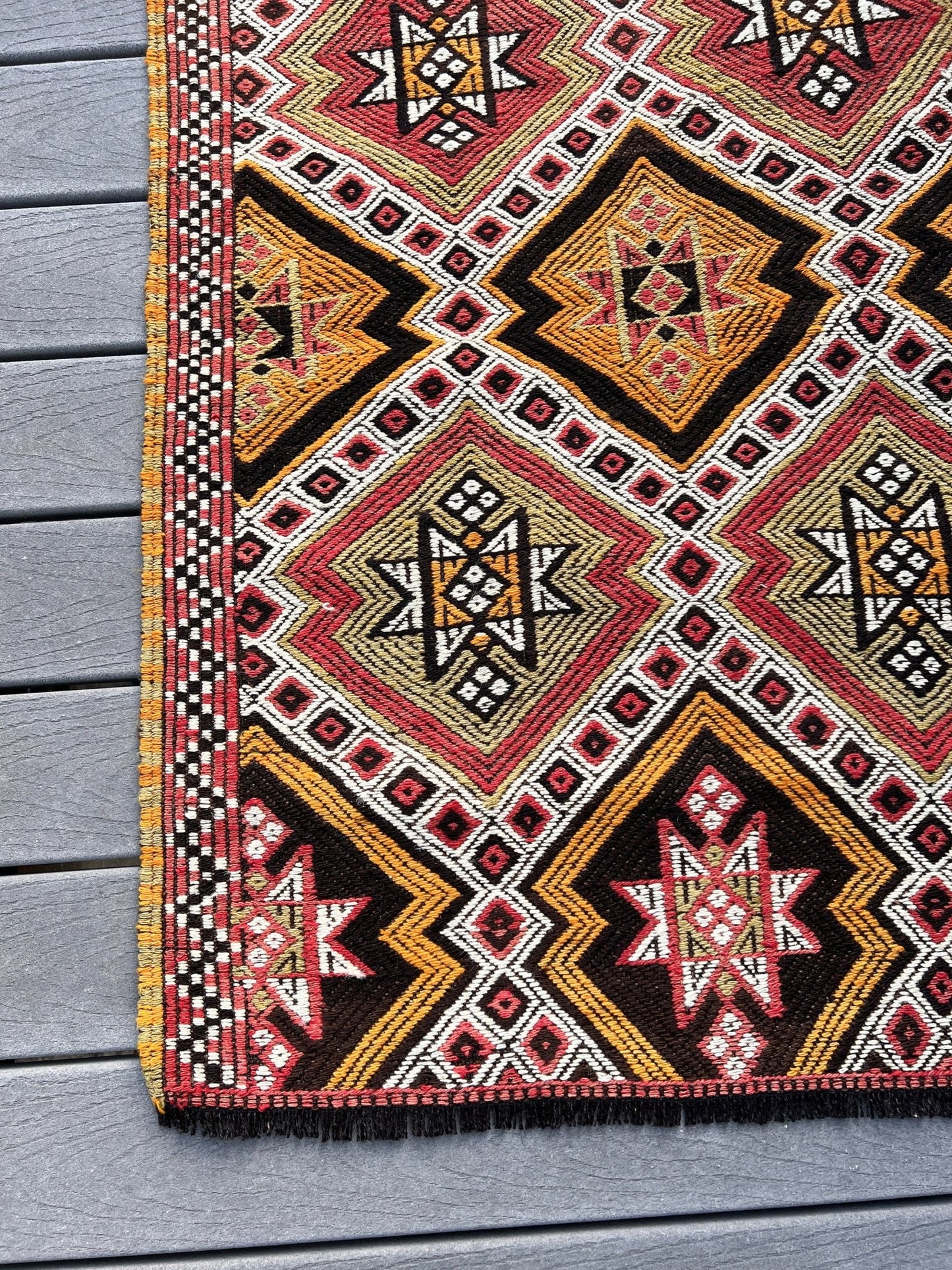 Anamur turkish Zili Wide runner kilim rug store san francisco san mateo palo alto berkeley. Oriental rug shop.