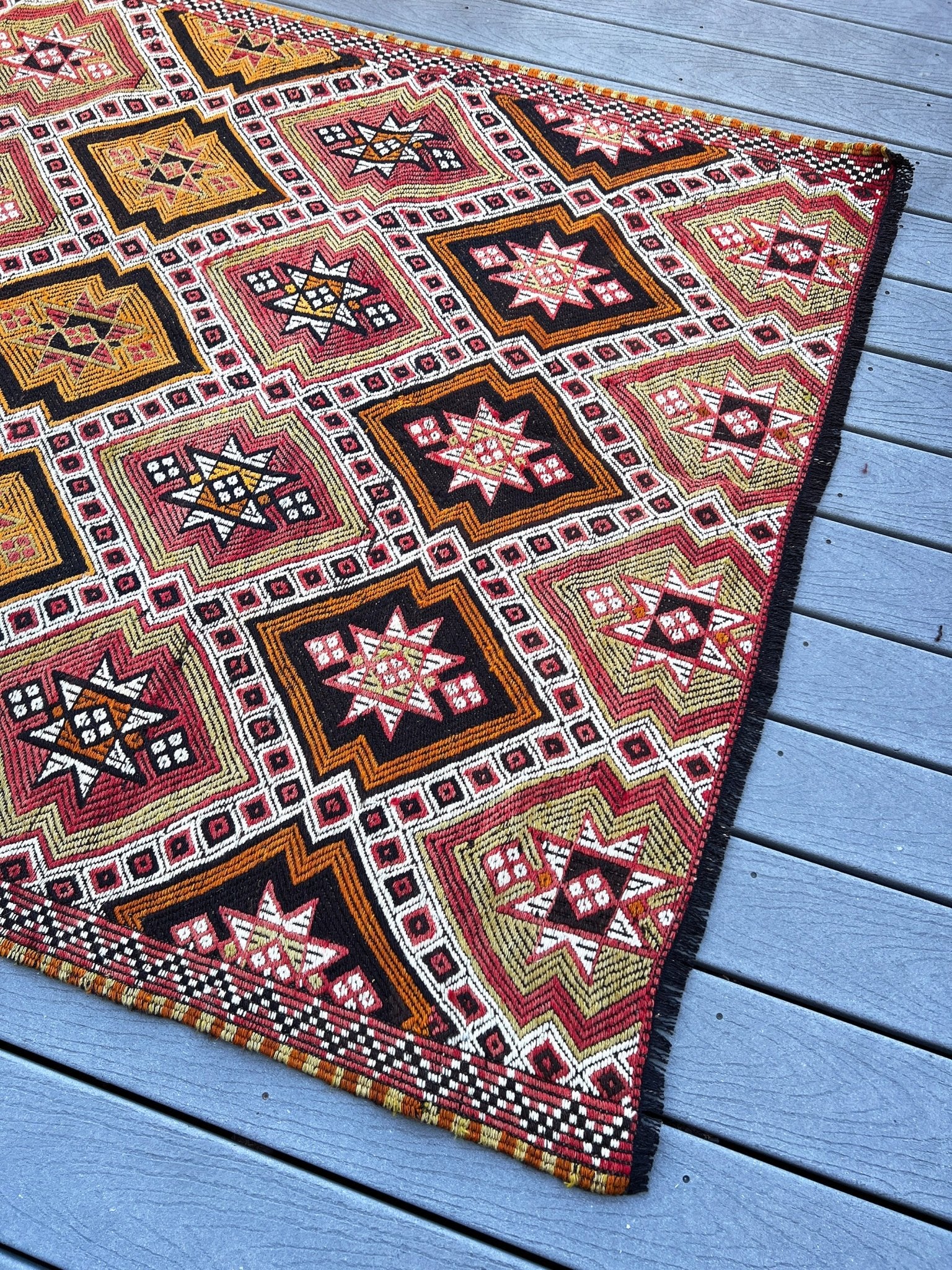 Anamur turkish Zili Wide runner kilim rug store san francisco san mateo palo alto berkeley. Oriental rug shop.