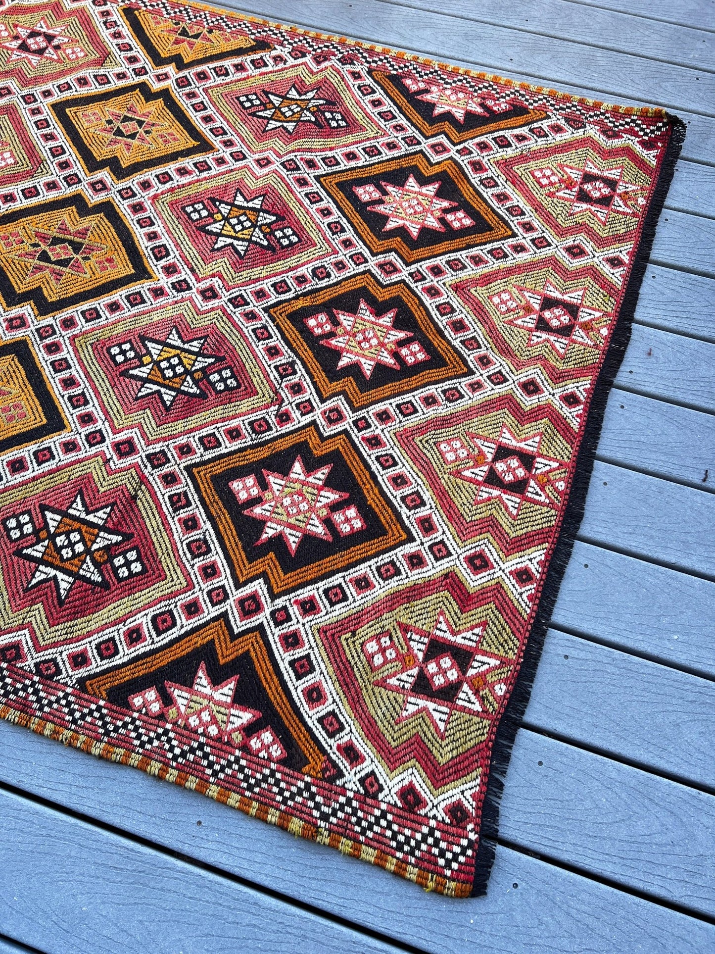 Anamur turkish Zili Wide runner kilim rug store san francisco san mateo palo alto berkeley. Oriental rug shop.