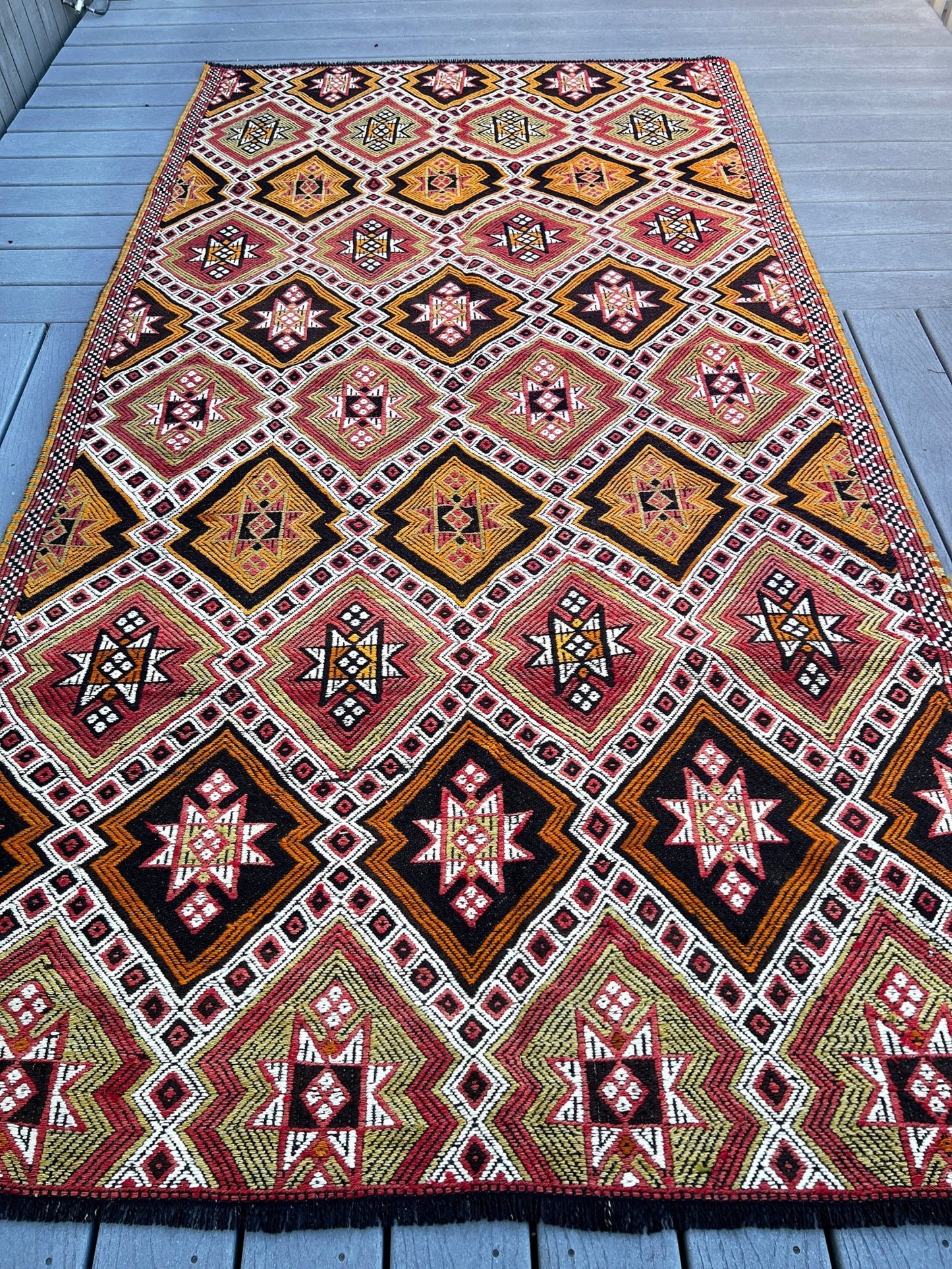 Anamur turkish Zili Wide runner kilim rug store san francisco san mateo palo alto berkeley. Oriental rug shop.