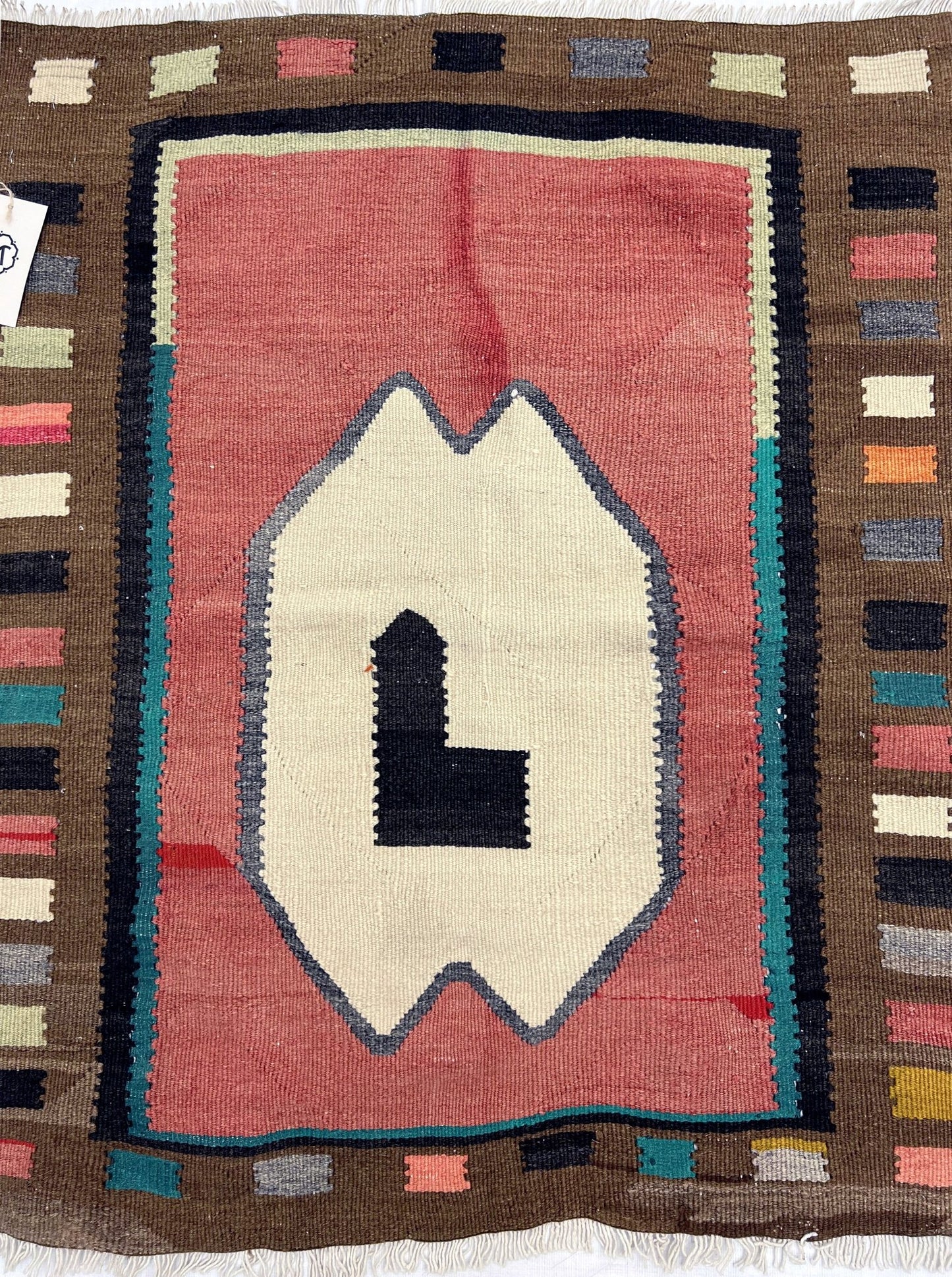 Denizli turkish mini rug. Vintage rug shop san francisco bay area
