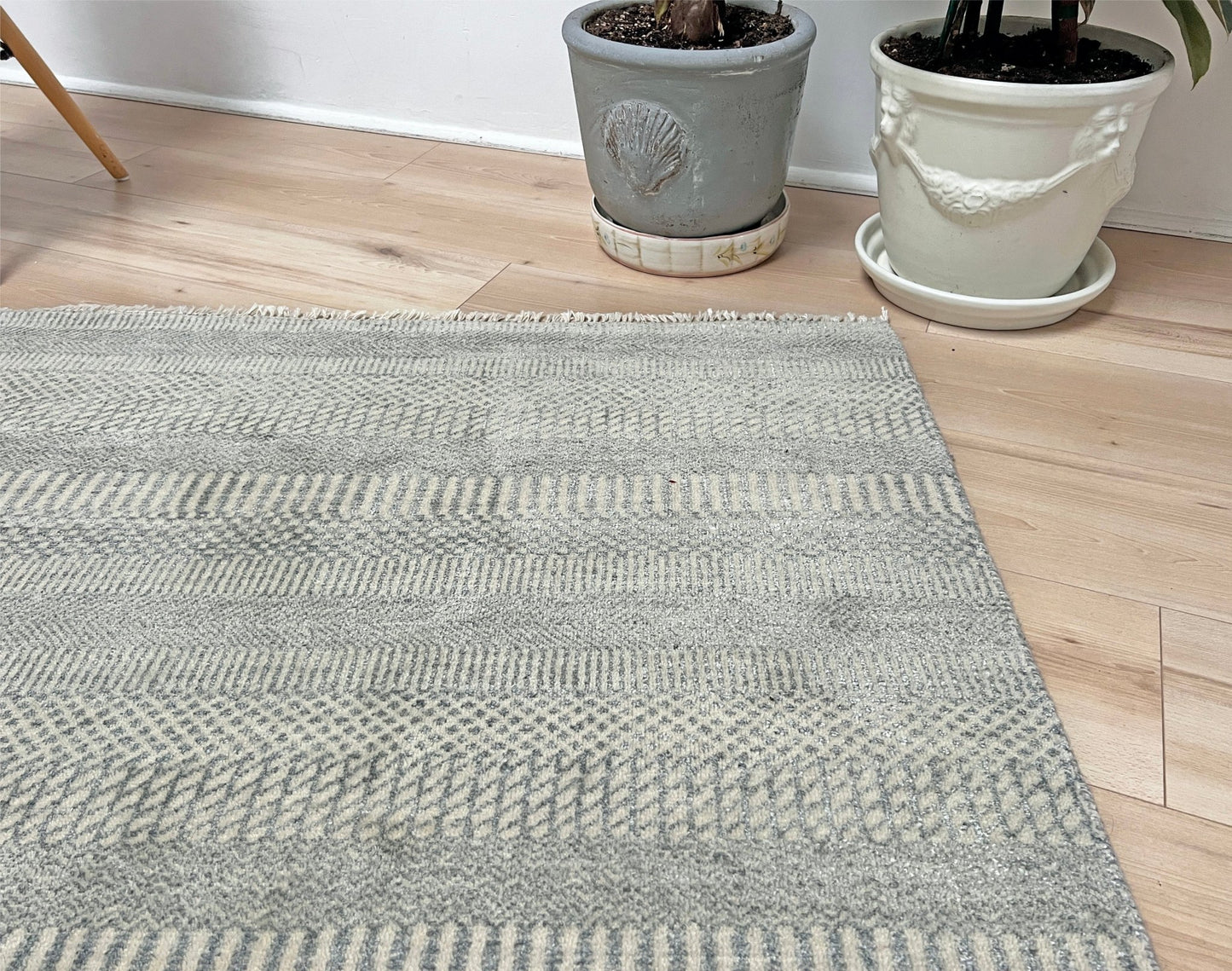 Savannah minimalist modern wool handmade rug. 8x10 Large area rug. Oriental rug store modern rug shop San Francisco Bay Area.