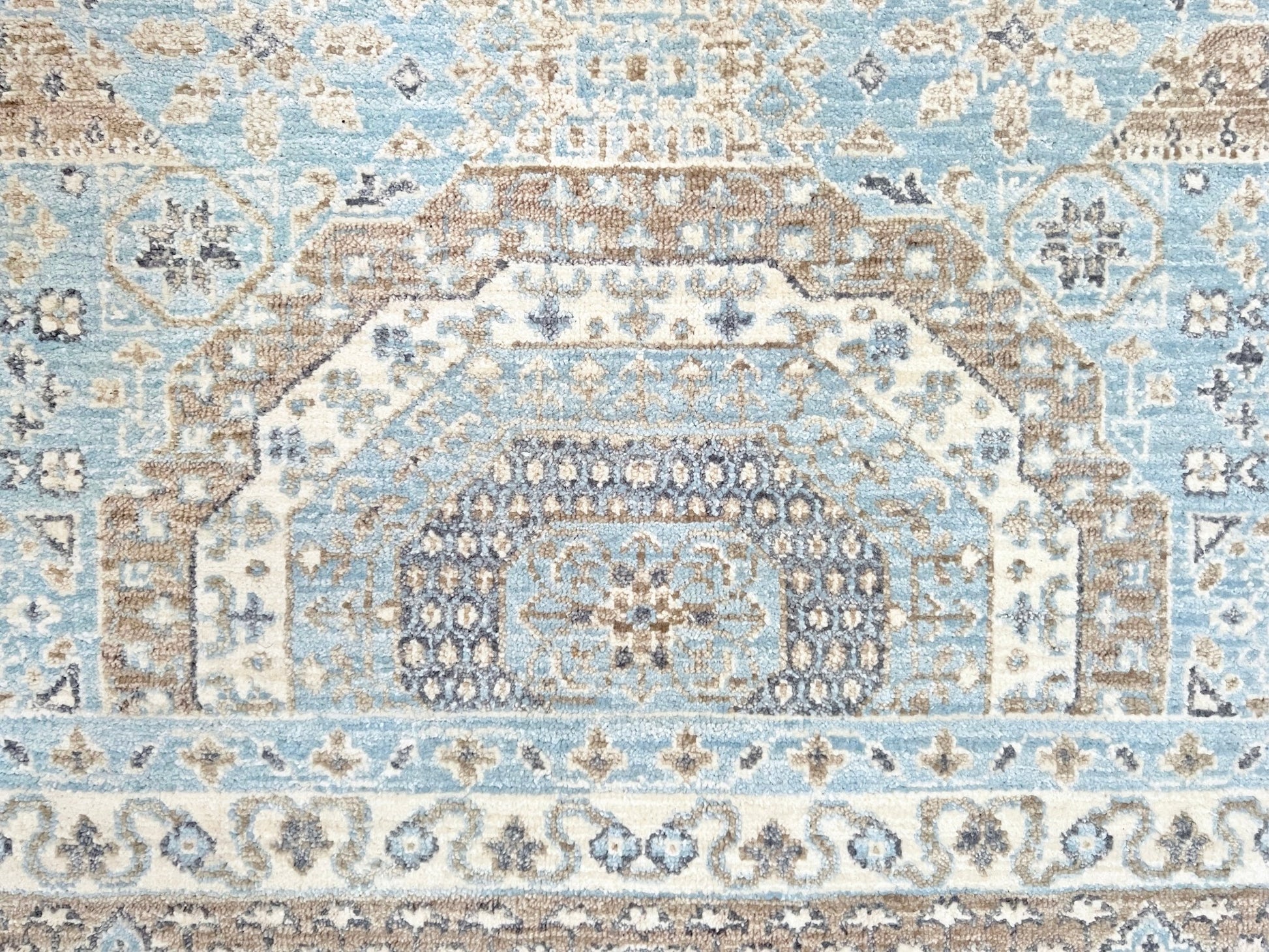 Blue large handmade mamluk rug. Oriental rug shop san francisco bay area. Buy wool carpet online free shipping USA Canada.