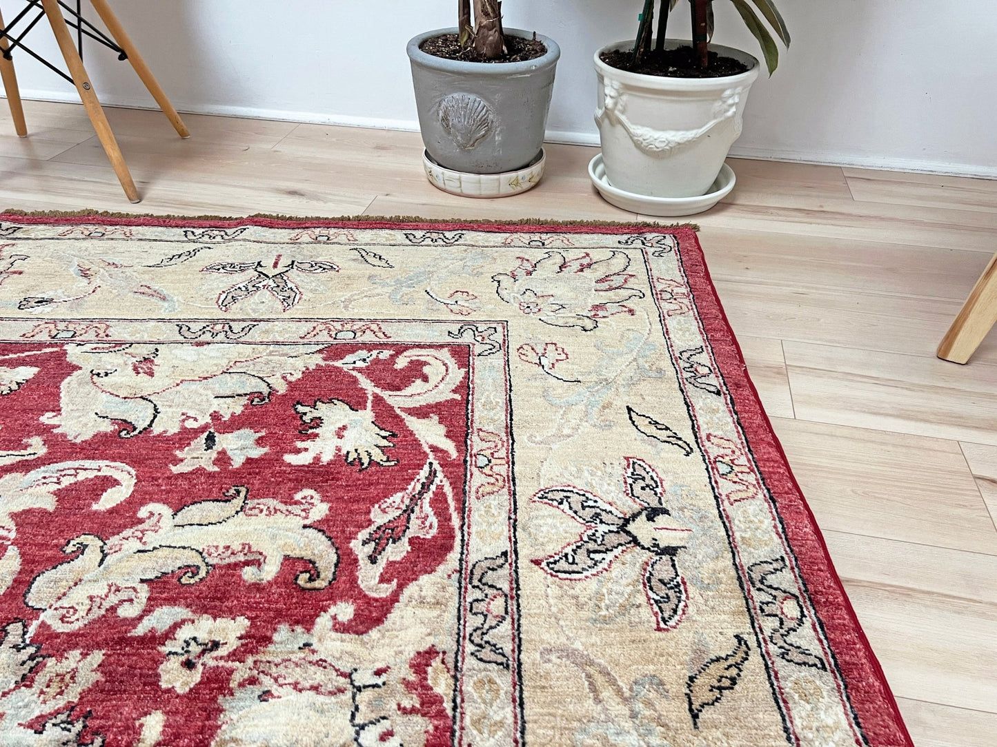 floral Large 8x10 wool handmade rug for living room, bedroom, office, dining. Oriental rug store san francisco bay area