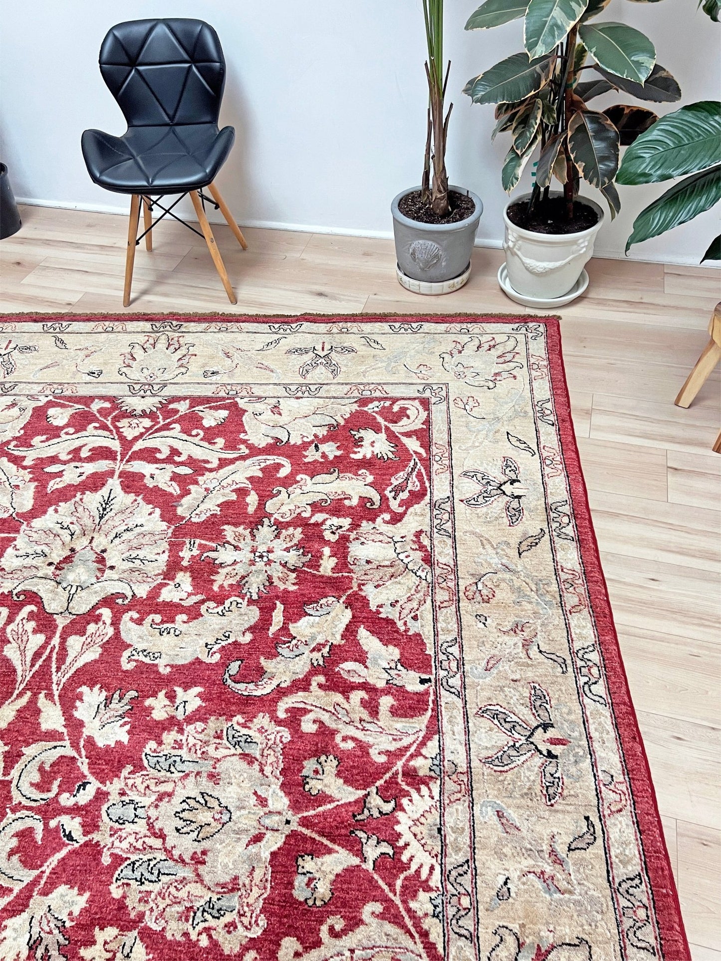 floral Large 8x10 wool handmade rug for living room, bedroom, office, dining. Oriental rug store san francisco bay area