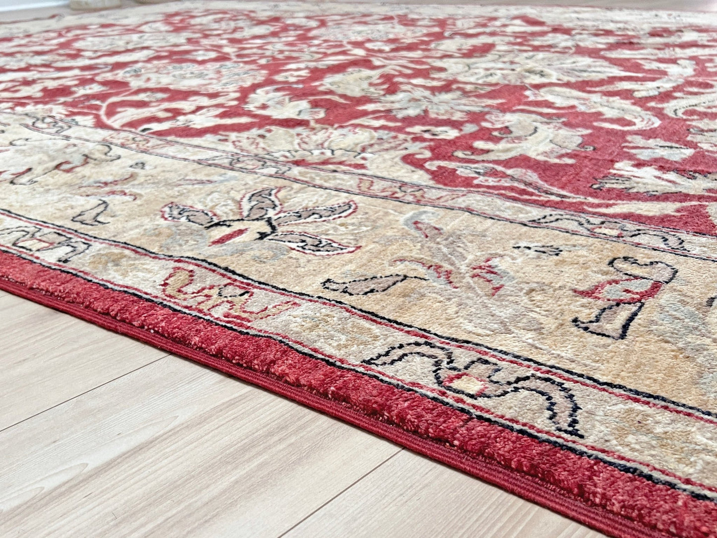 floral Large 8x10 wool handmade rug for living room, bedroom, office, dining. Oriental rug store san francisco bay area