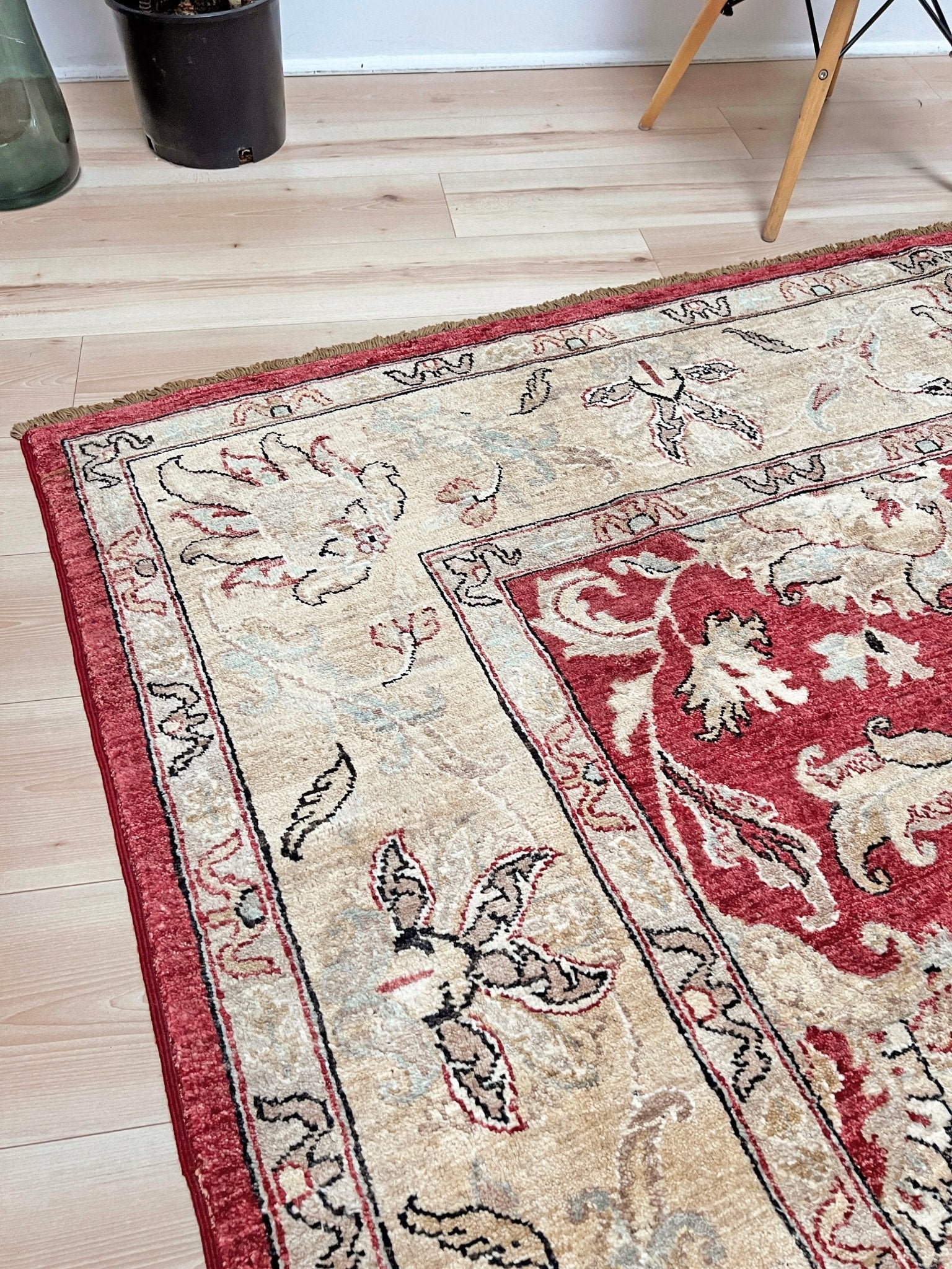 floral Large 8x10 wool handmade rug for living room, bedroom, office, dining. Oriental rug store san francisco bay area