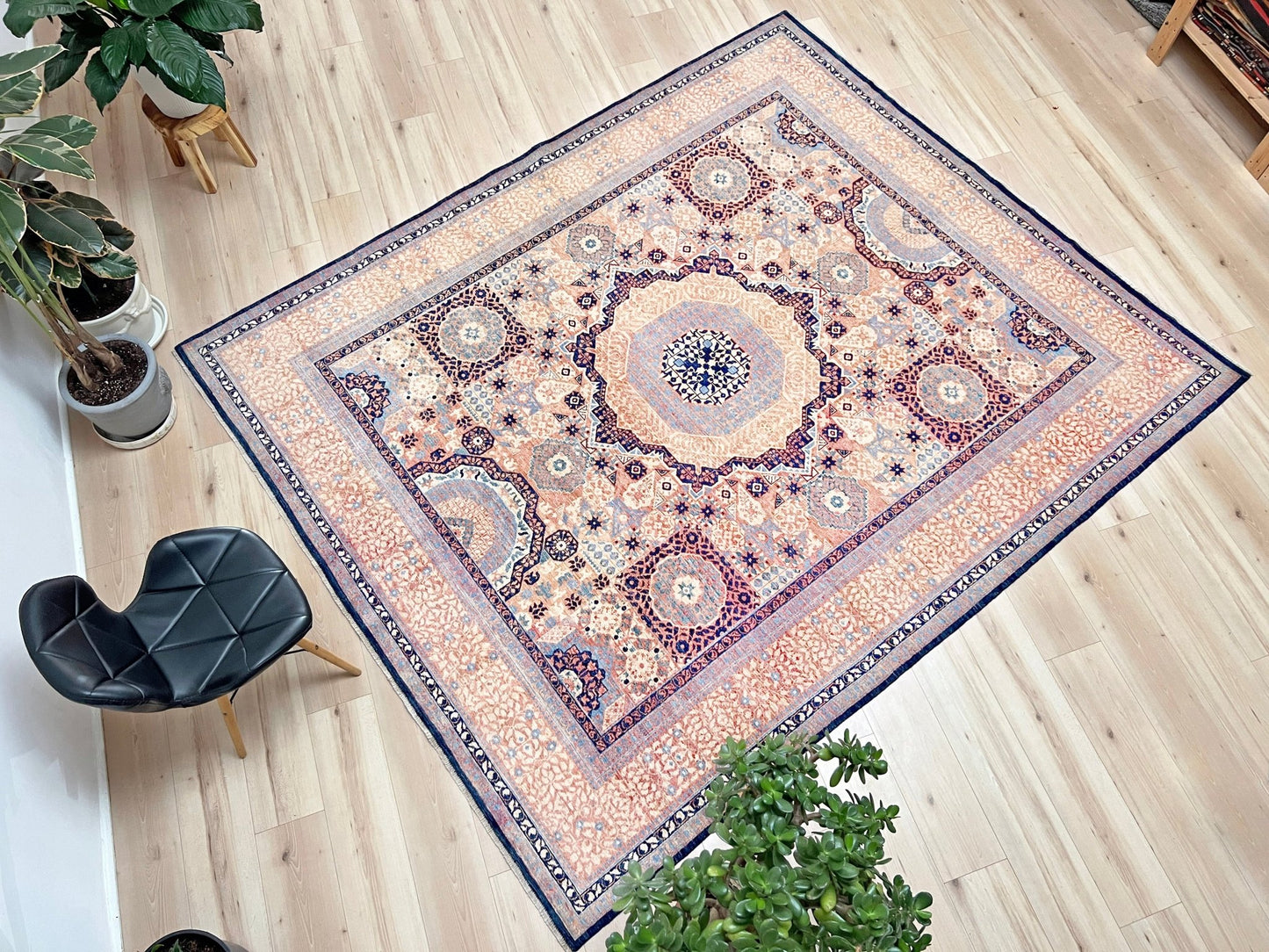 large handmade mamluk rug. Oriental rug shop san francisco bay area. Buy wool carpet online free shipping USA Canada.