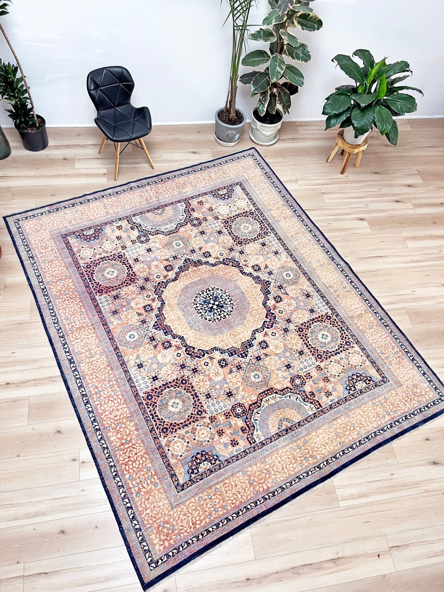 large handmade mamluk rug. Oriental rug shop san francisco bay area. Buy wool carpet online free shipping USA Canada.