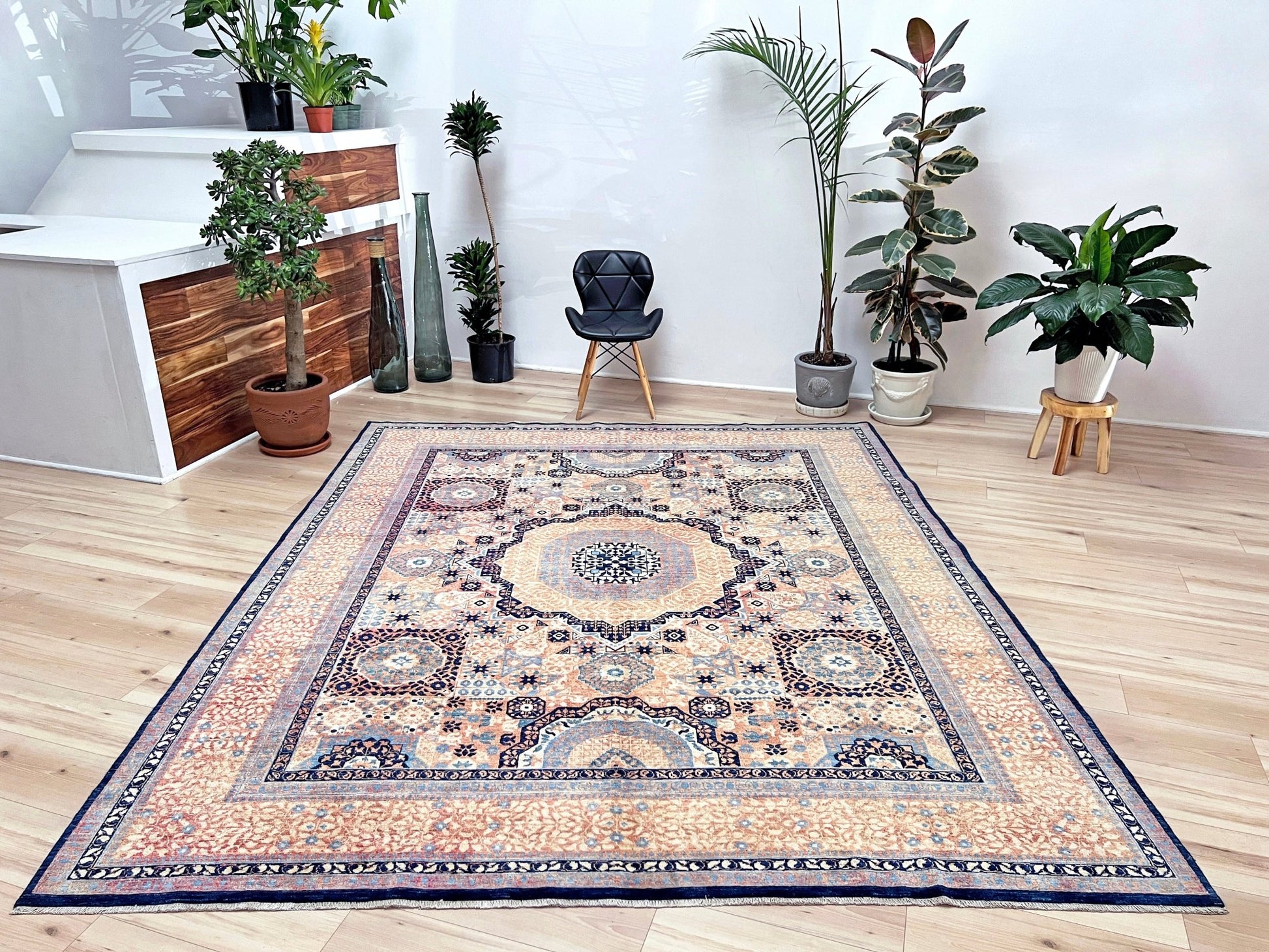 large handmade mamluk rug. Oriental rug shop san francisco bay area. Buy wool carpet online free shipping USA Canada.