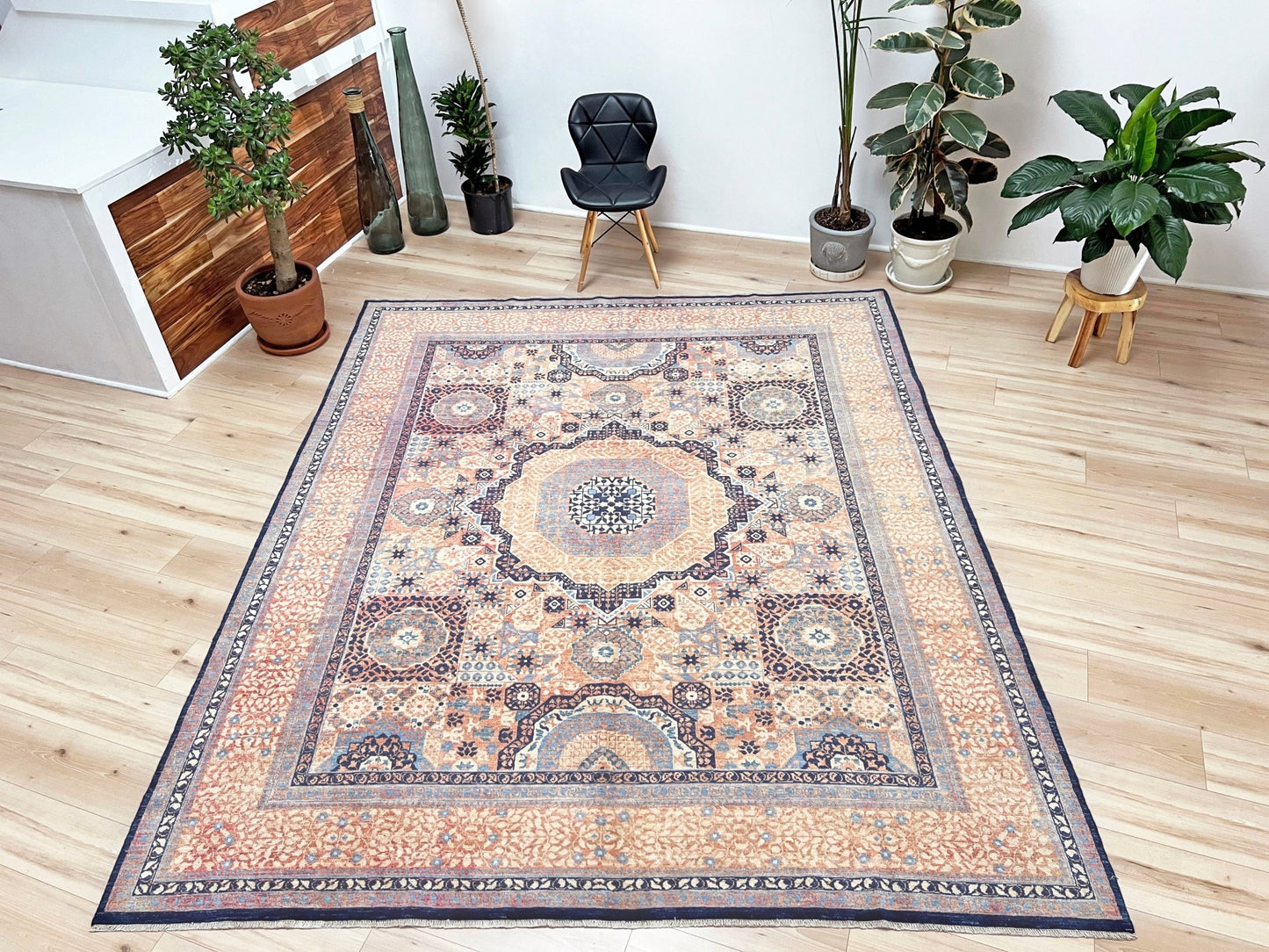 large handmade mamluk rug. Oriental rug shop san francisco bay area. Buy wool carpet online free shipping USA Canada.