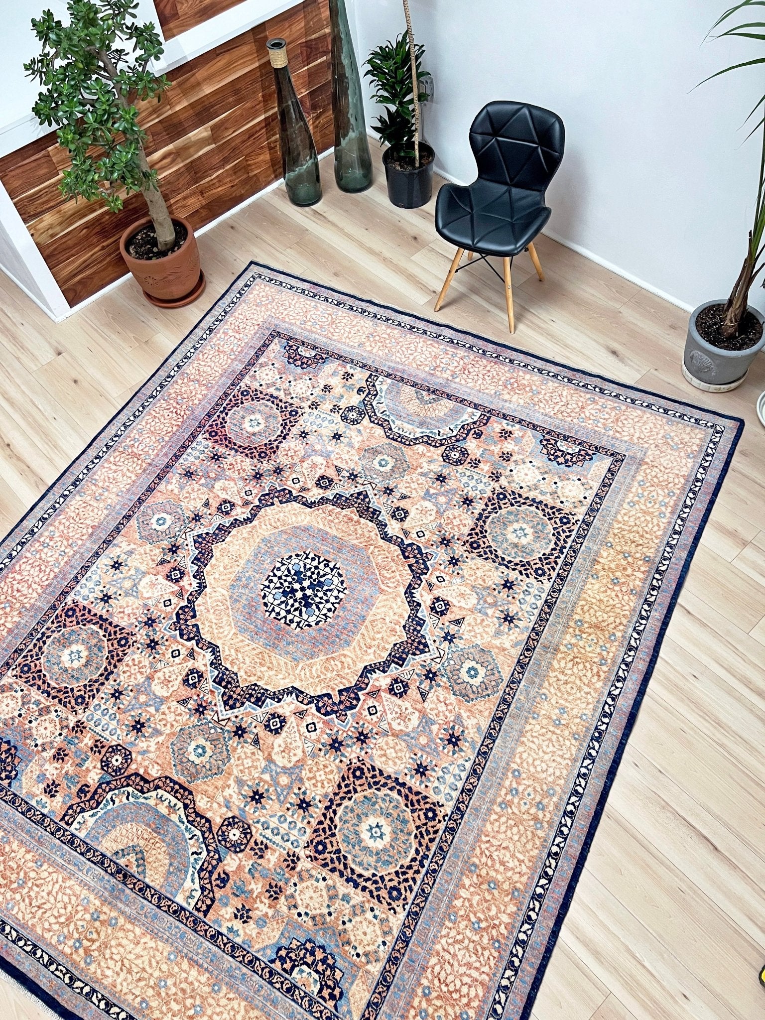 large handmade mamluk rug. Oriental rug shop san francisco bay area. Buy wool carpet online free shipping USA Canada.