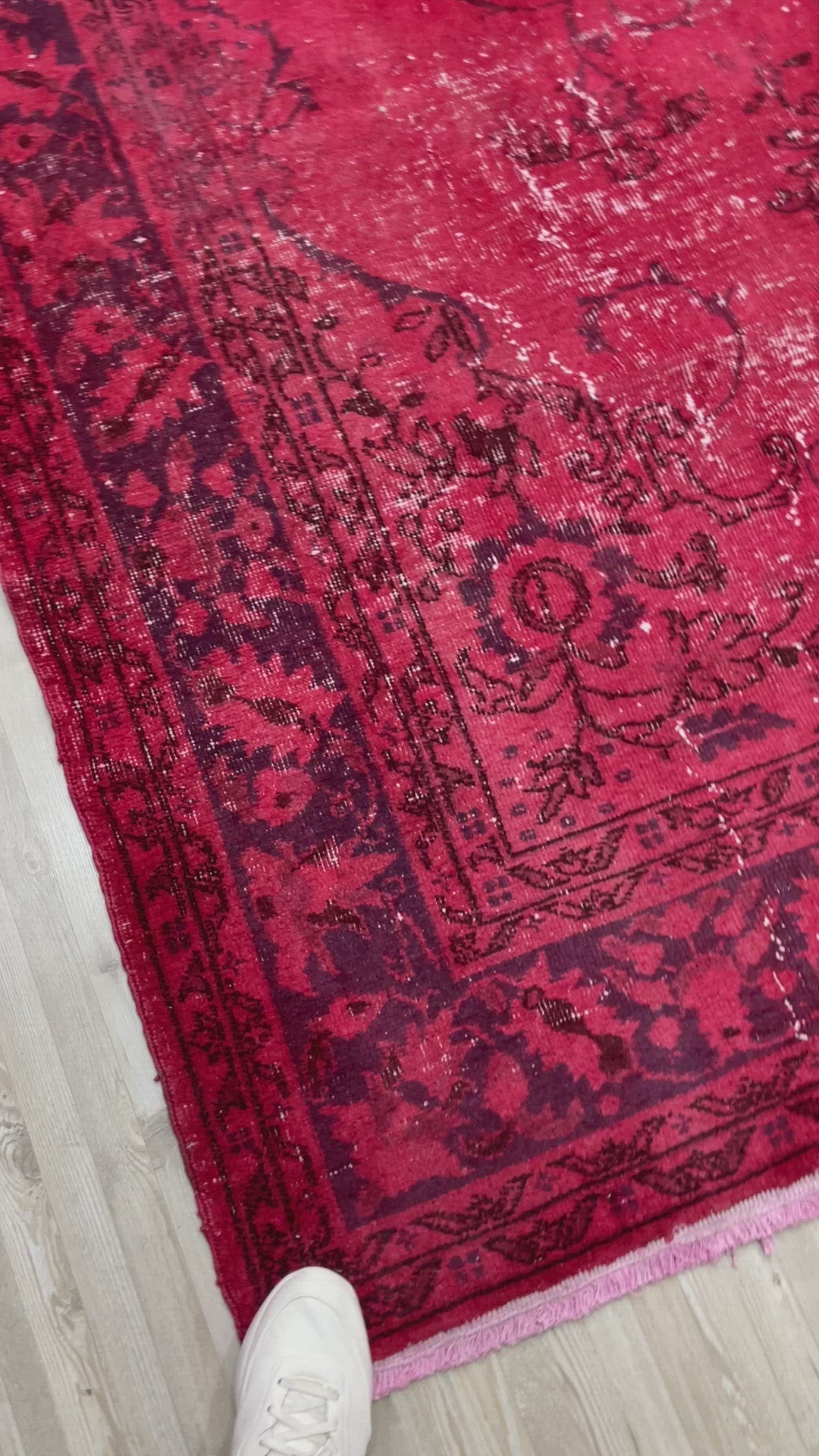 overdyed red big turkish vintage rug shop san francisco bay area berkeley palo alto buy rug online shopping