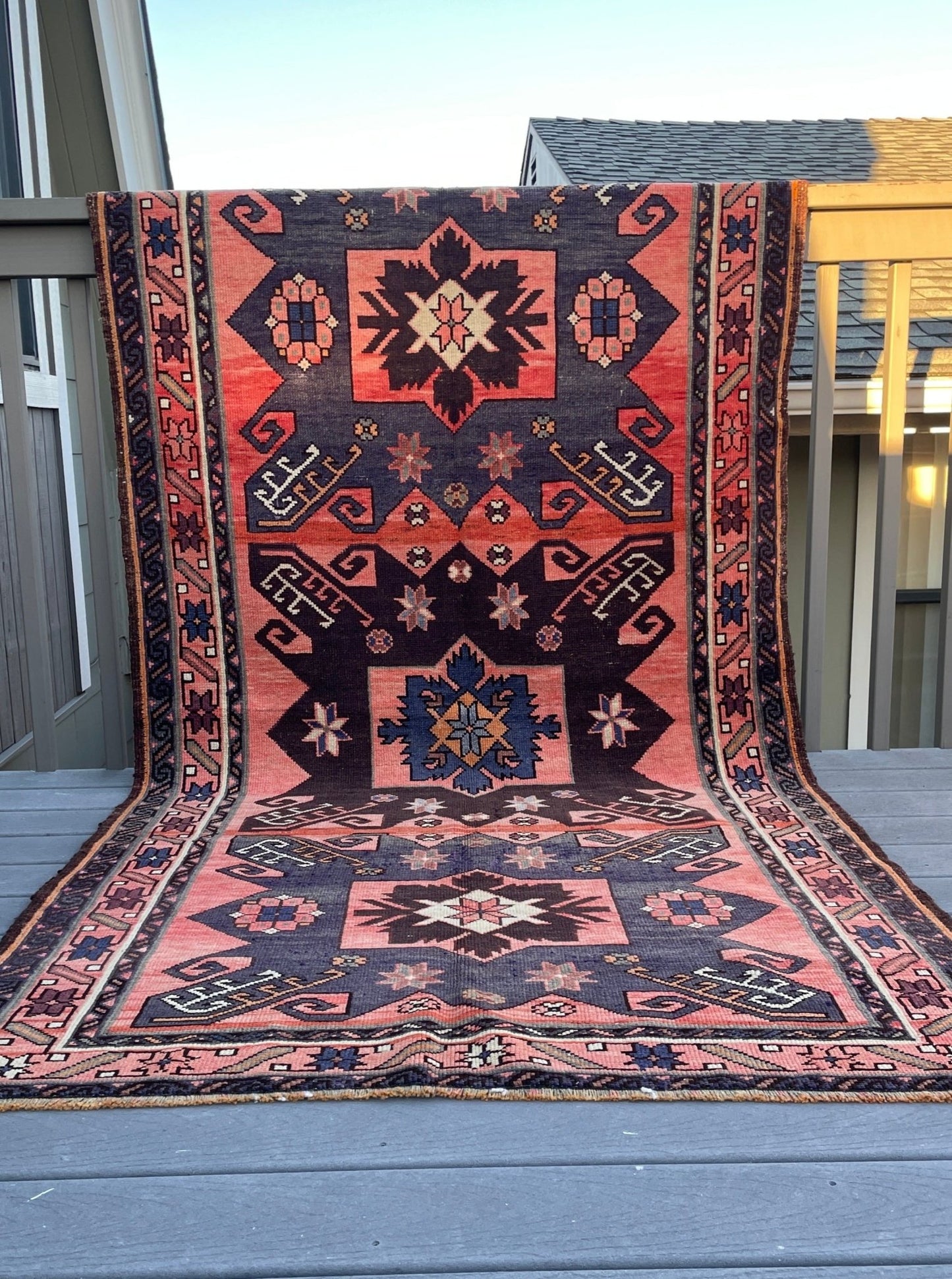 Semi antique Kazak Handmade wool Rug shop san francisco bay area. Buy oriental rug store palo alto, berkeley