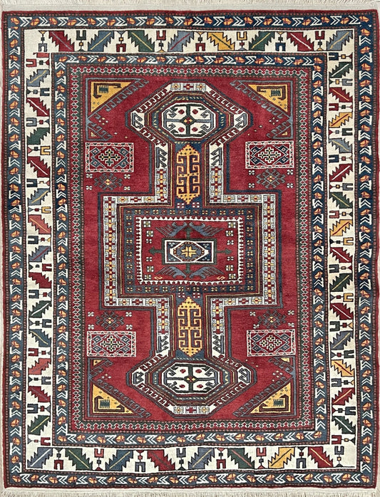 Sewan Kazak Caucasian Rug. Turkish rug shop Palo Alto Menlo Park. Buy handmade wool rug for nursery bedroom study.