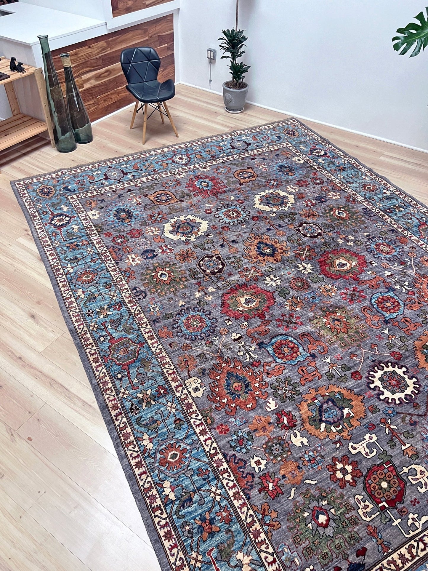 Sultani Handmade wool 10x14 area rug. Oriental rug shop san francisco bay area.  Carpet store berkeley palo alto.