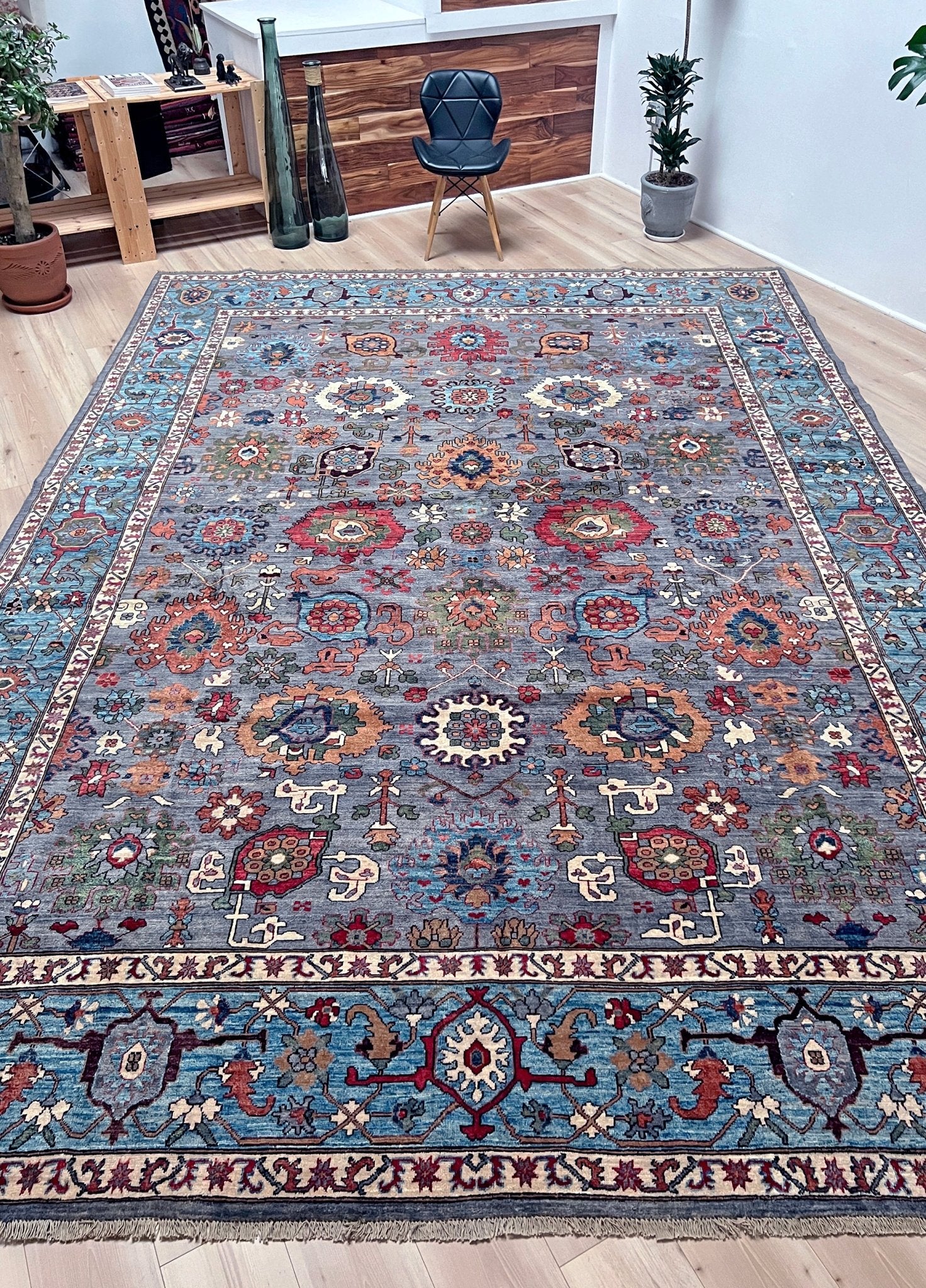 Sultani Handmade wool 10x14 area rug. Oriental rug shop san francisco bay area.  Carpet store berkeley palo alto.