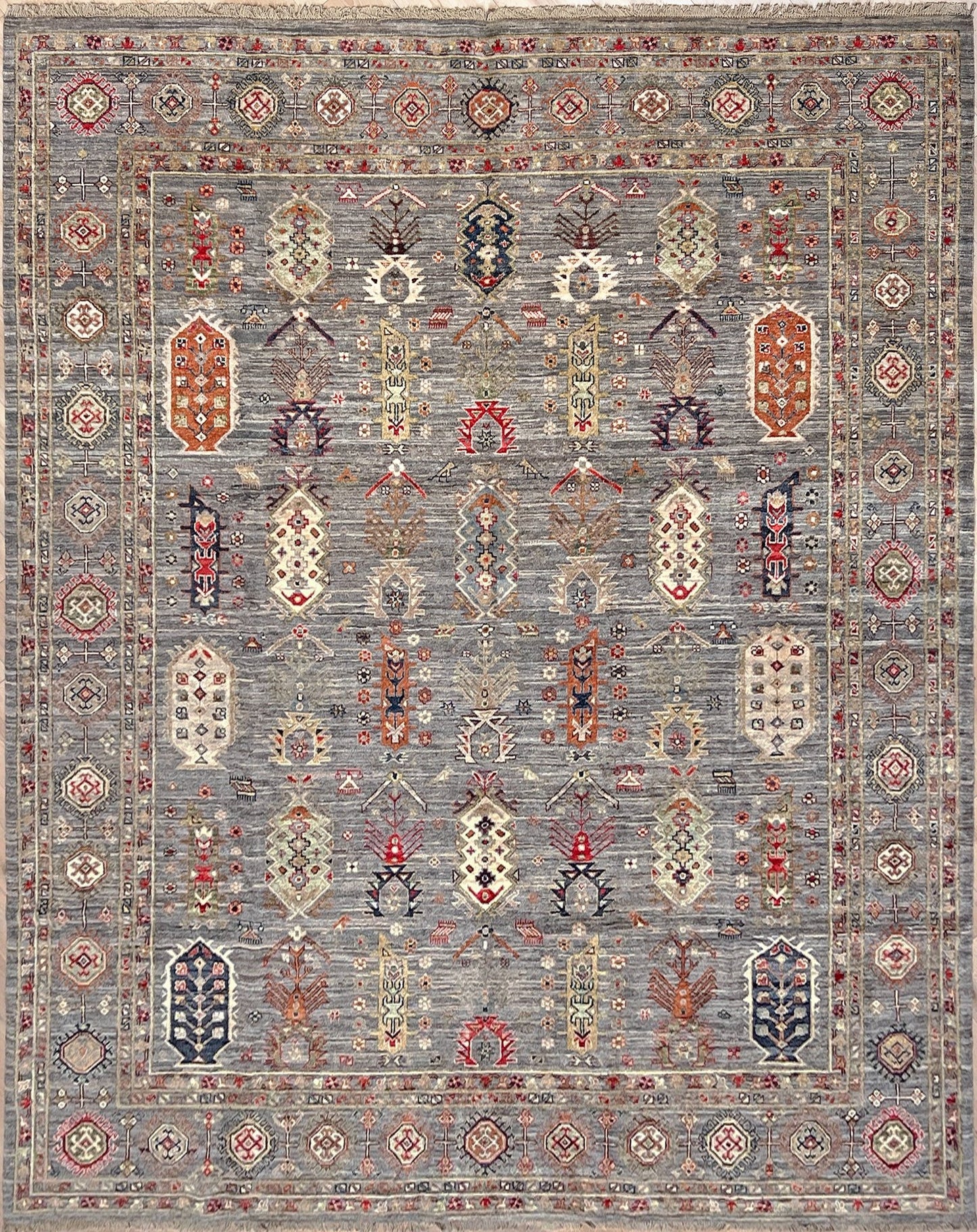 Yusufi handmade wool 8x10 area rug for lliving room, bedroom, dinind. Oriental rug shop san francisco bay area