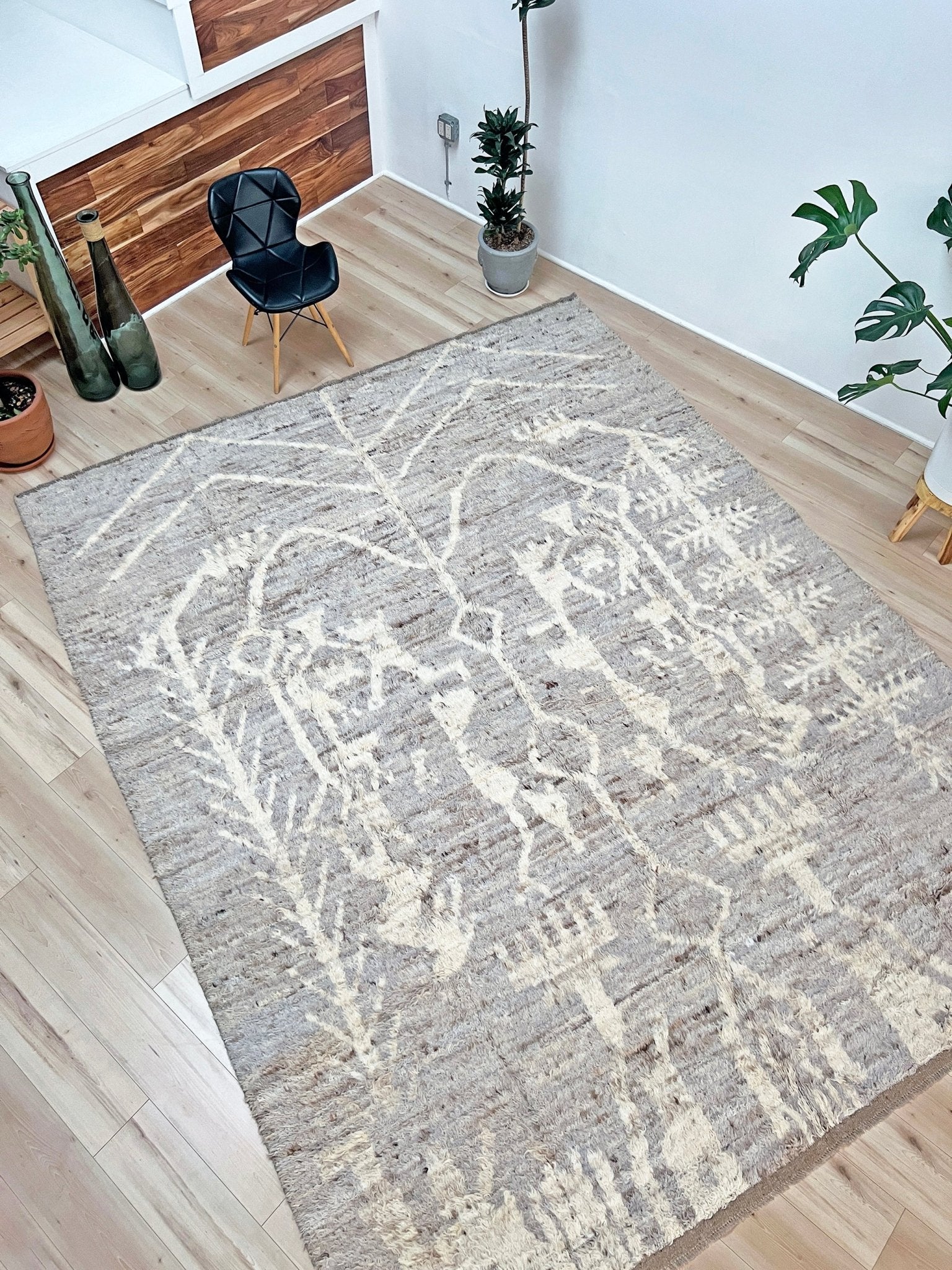 moroccan shag wool minimalist rug shop san francisco bay area. Minimalist handmade area rug. Buy rug online. 