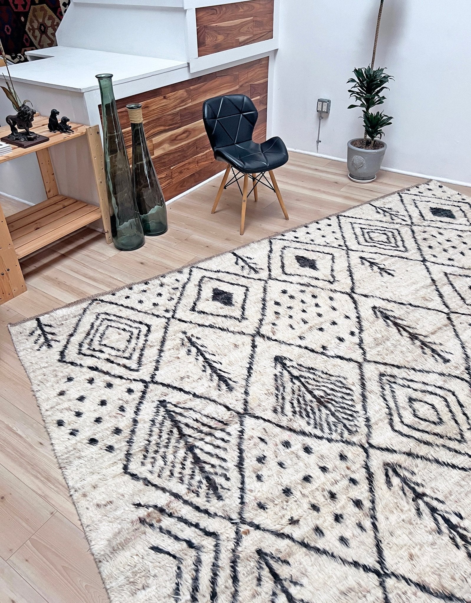 Moroccan Shag minimalist rug wool handmade 10x14 large area rug. Rug shop San Francisco Bay Area. Buy rug online.