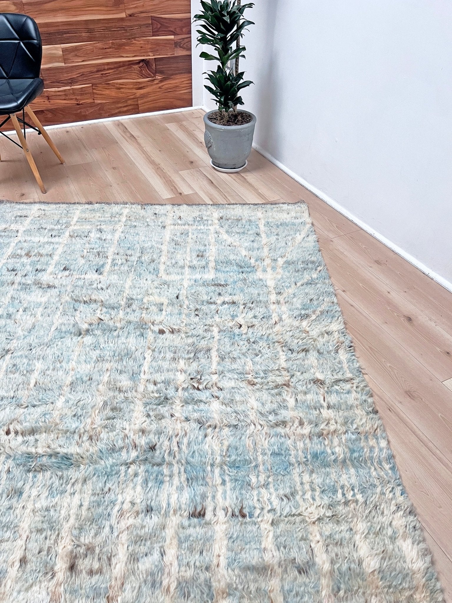 Moroccan Shag minimalist rug wool handmade 10x14 large area rug. Rug shop San Francisco Bay Area. Buy rug online.