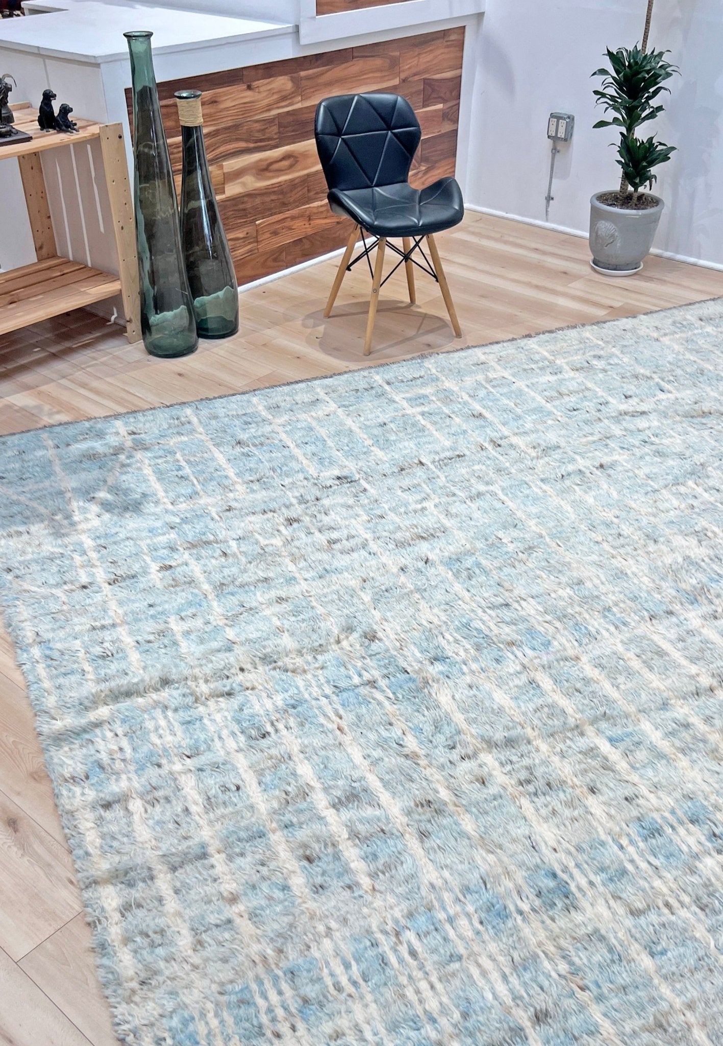 Moroccan Shag minimalist rug wool handmade 10x14 large area rug. Rug shop San Francisco Bay Area. Buy rug online.