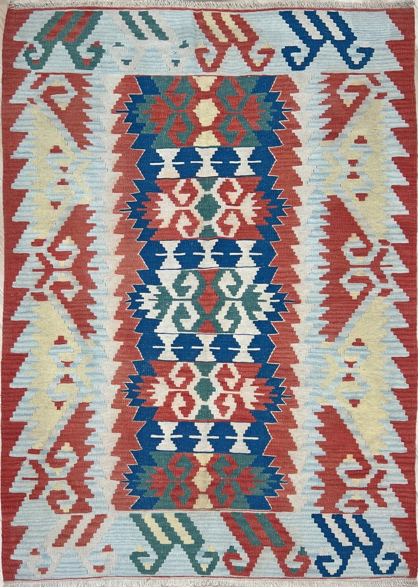 handmade turkish kilim rug shop san francisco bay area CA. Wool rug with tribal design.