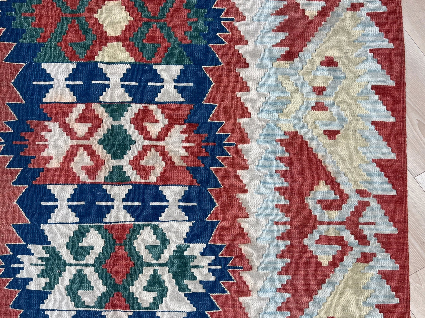 handmade turkish kilim rug shop san francisco bay area CA. Wool rug with tribal design.