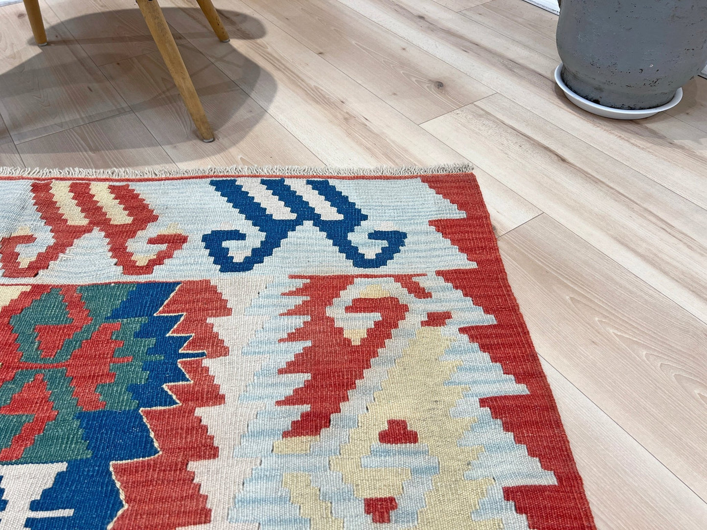 handmade turkish kilim rug shop san francisco bay area CA. Wool rug with tribal design.