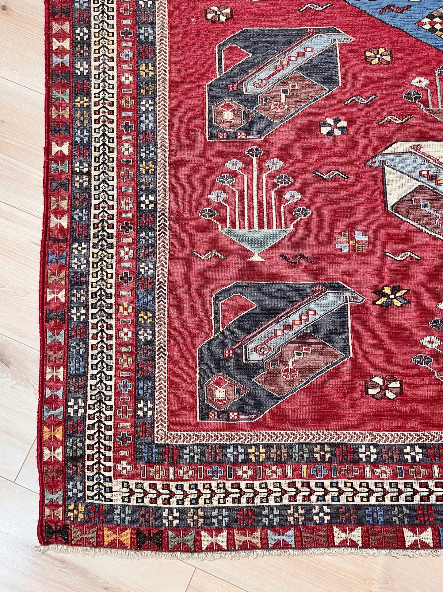 armenian soumak handmade wool vintage rug. Oriental rug shop San Francisco Bay Area. Buy vintage rug online free shipping