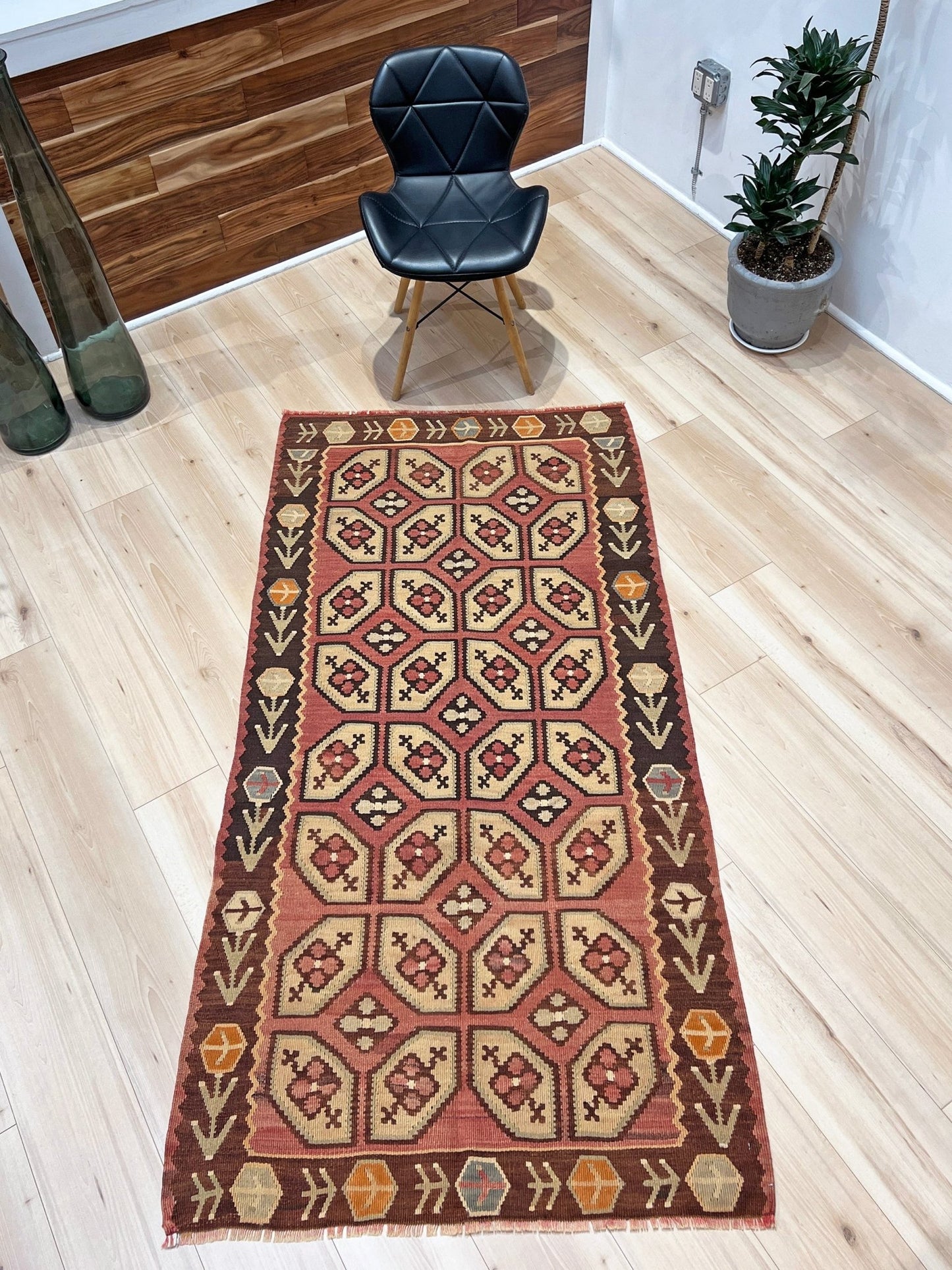 Handmade neutral color kilim rug shop san francisco bay area. Small wool flatweave carpet buy online.