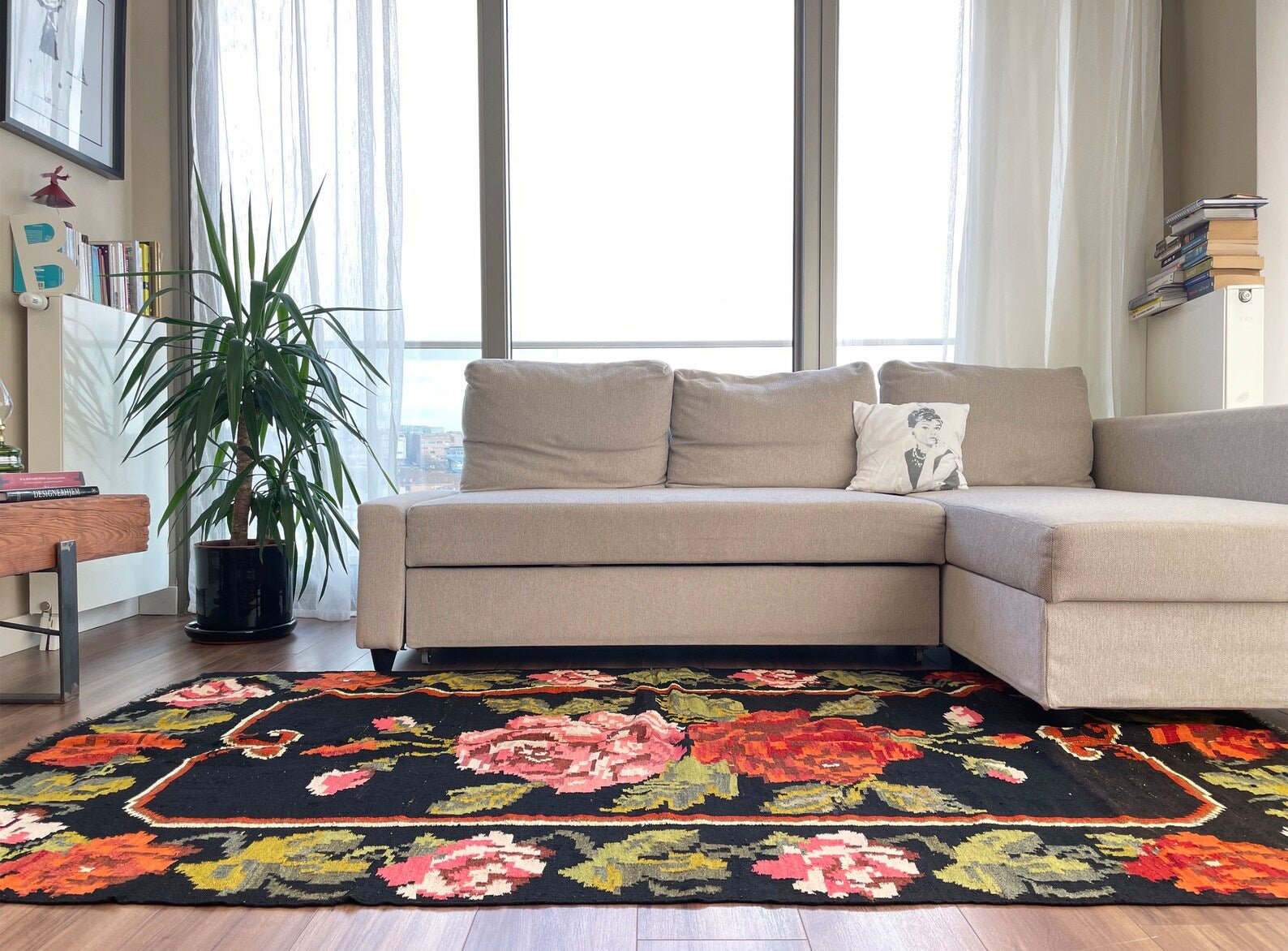 Moldovan Handmade Wool Rose Kilim rıg shop san francisco bay area. Buy rugs online free shipping