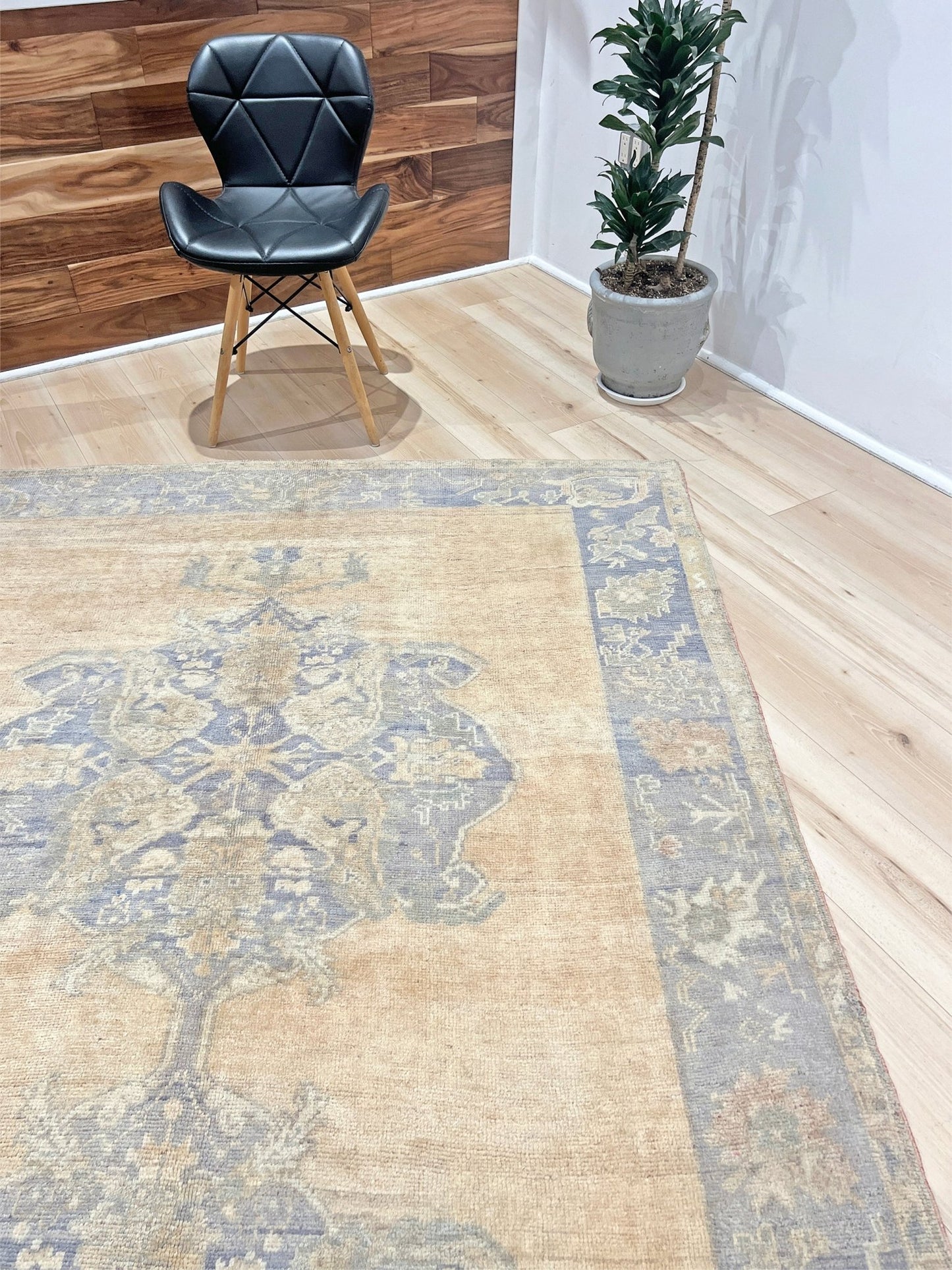 Oushak Turkish • Handmade Muted Transitional Wide Runner Rug (5'6"x12'1")