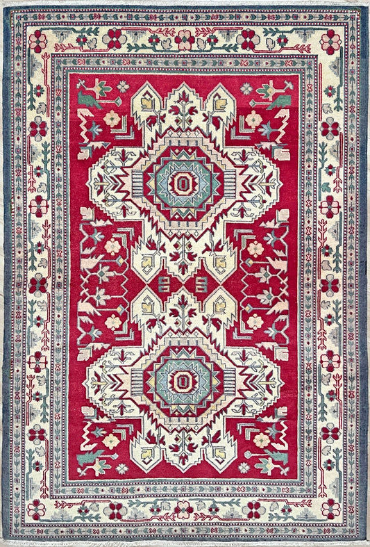 Vintage caucasian handmade rug. 5x7 scatter wool rug Oriental rug shop san francisco bay area. Buy vintage rug online