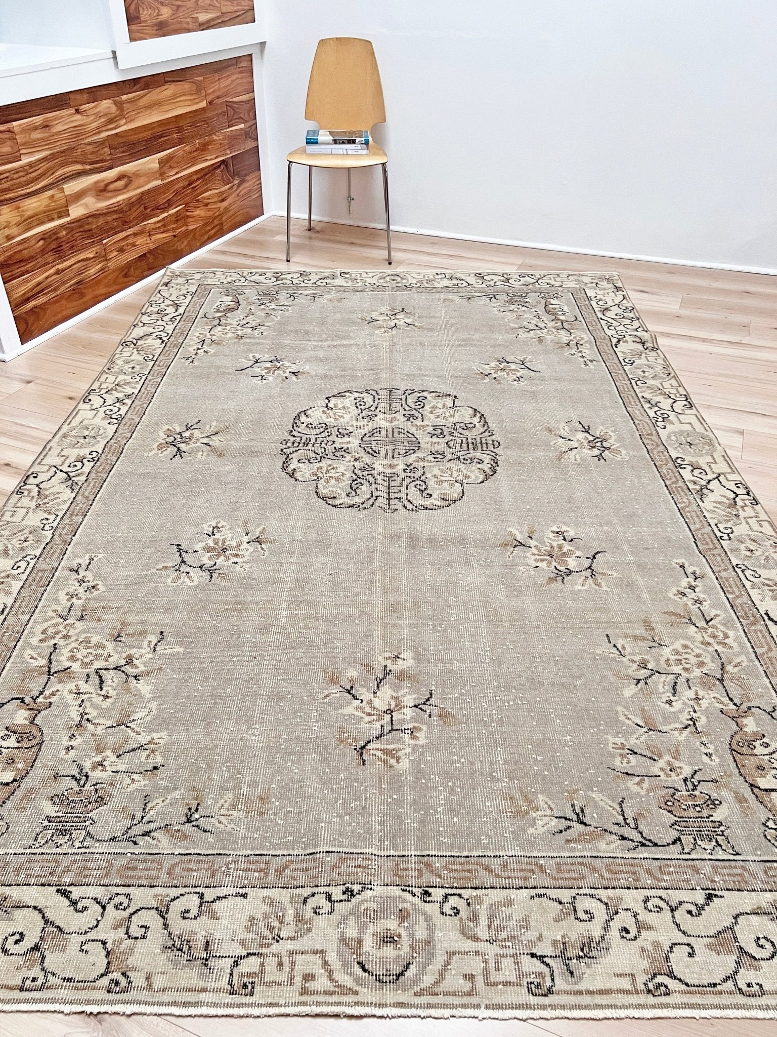vintage muted Turkish rug shop san francisco bay area. Large distressed rug. Home decor shop. Buy handmade rug online
