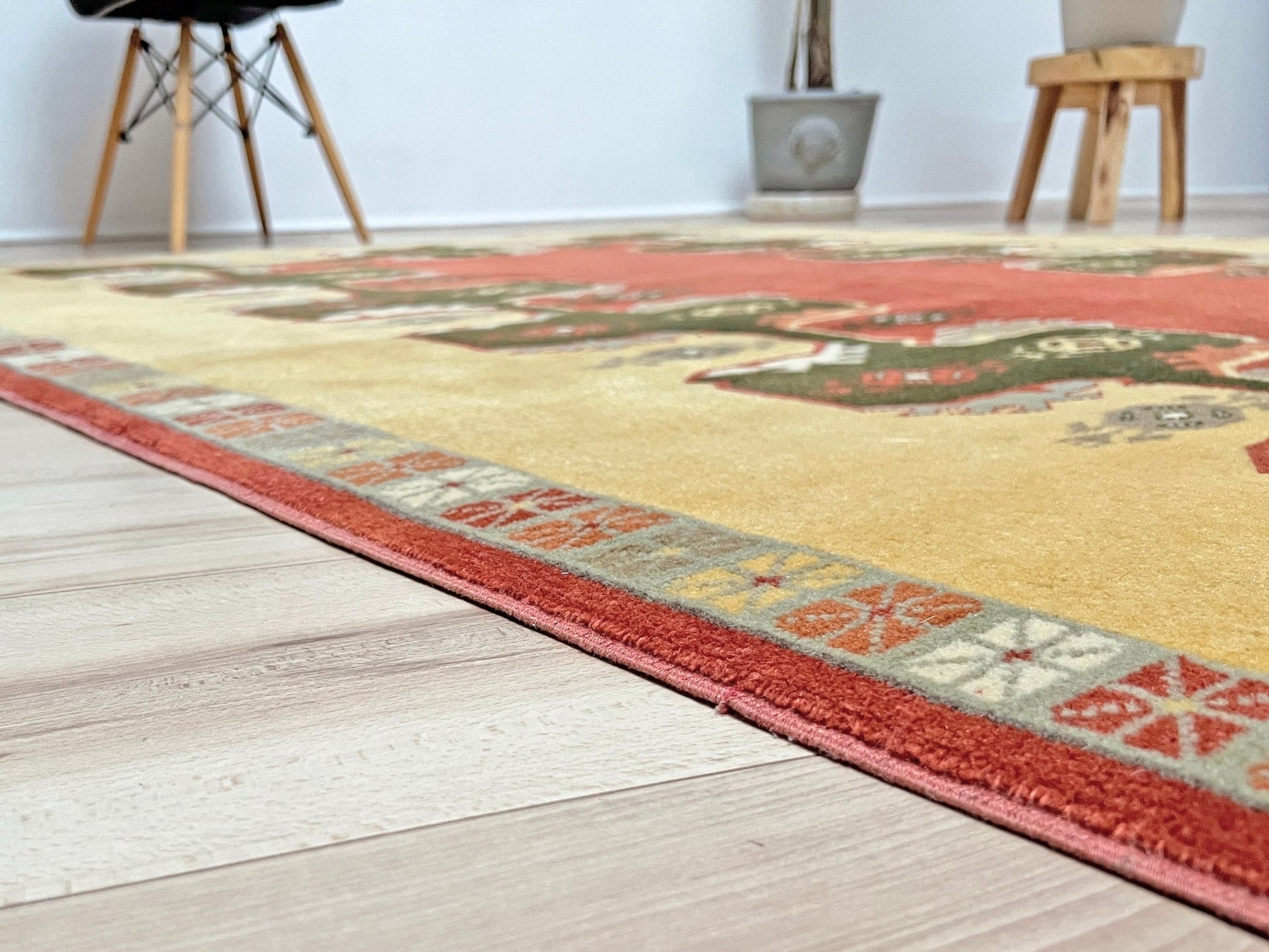 Konya Turkish Soft Rug. Vintage Rug Shop San Francisco Bay Area. Buy handmade wool rug  online free shipping USA and Canada.