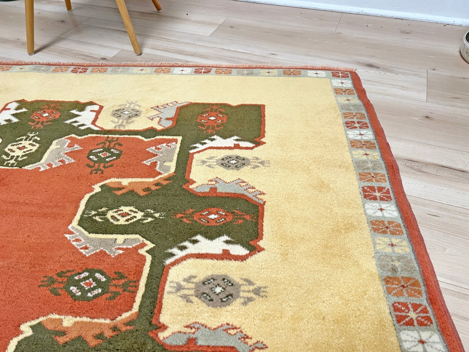 Konya Turkish Soft Rug. Vintage Rug Shop San Francisco Bay Area. Buy handmade wool rug  online free shipping USA and Canada.