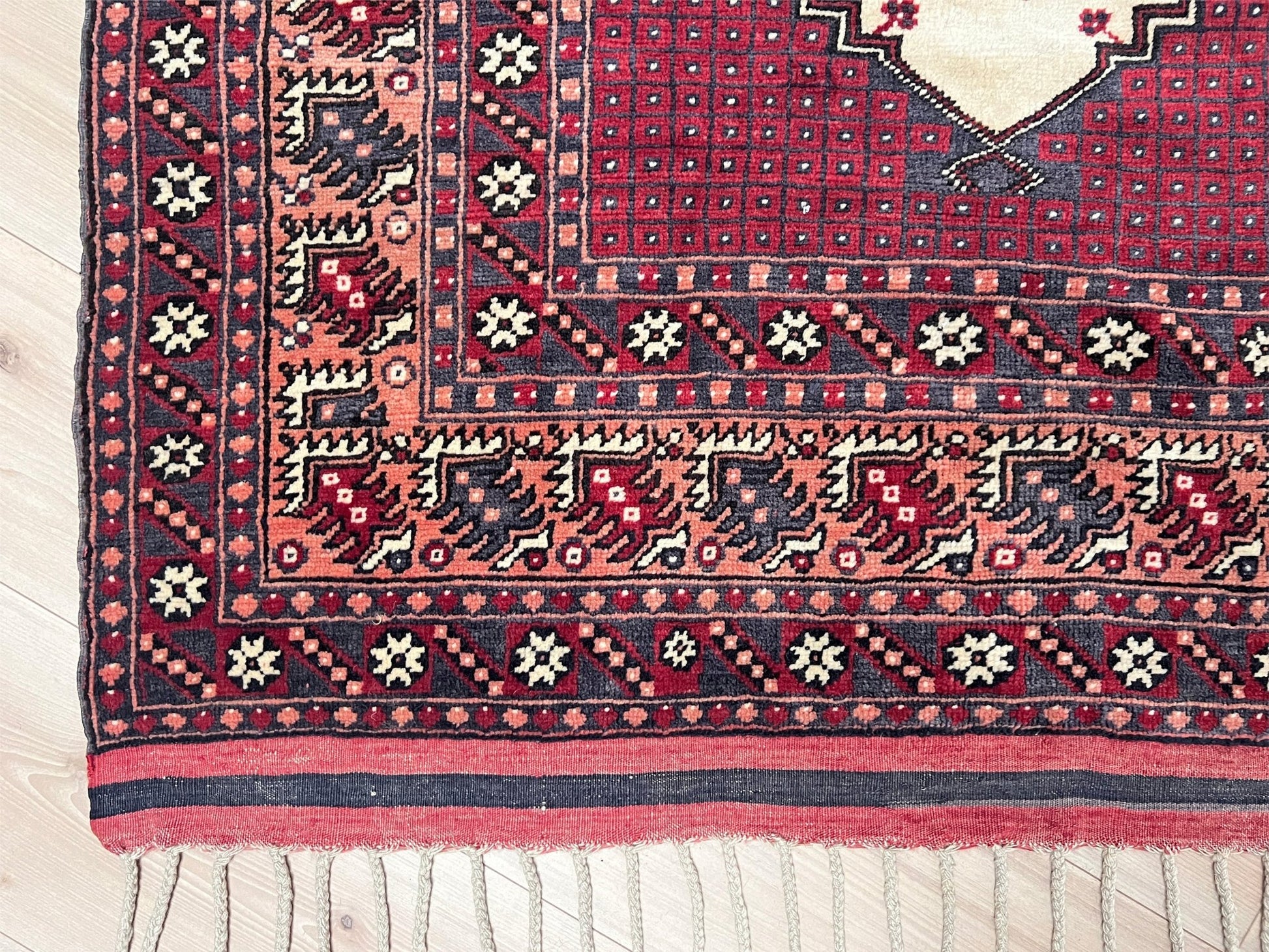 Yagcibedir vintage turkish prayer rug. Small 3x5 handmade wool rug rug shop san francisco bay area. Buy handmade rug online