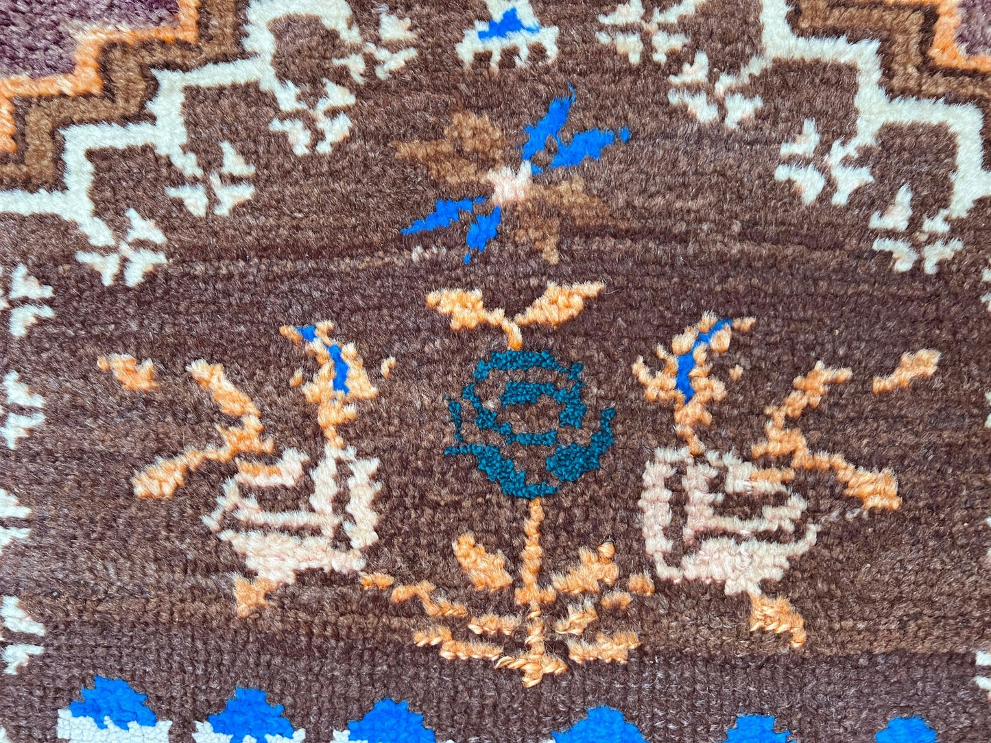 Kars Wool vintage turkish mini rug. Handmade turkish rug shop san francisco bay area. Buy handmade wool rug online