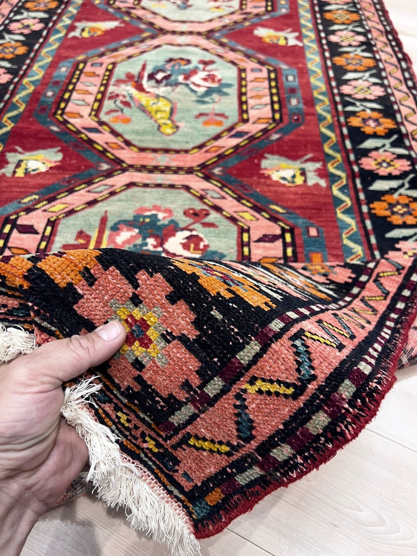 Derbend caucasian rug. Handmade wide runner rug. Oriental rug shop San Francisco Bay Area. Buy wool rug online