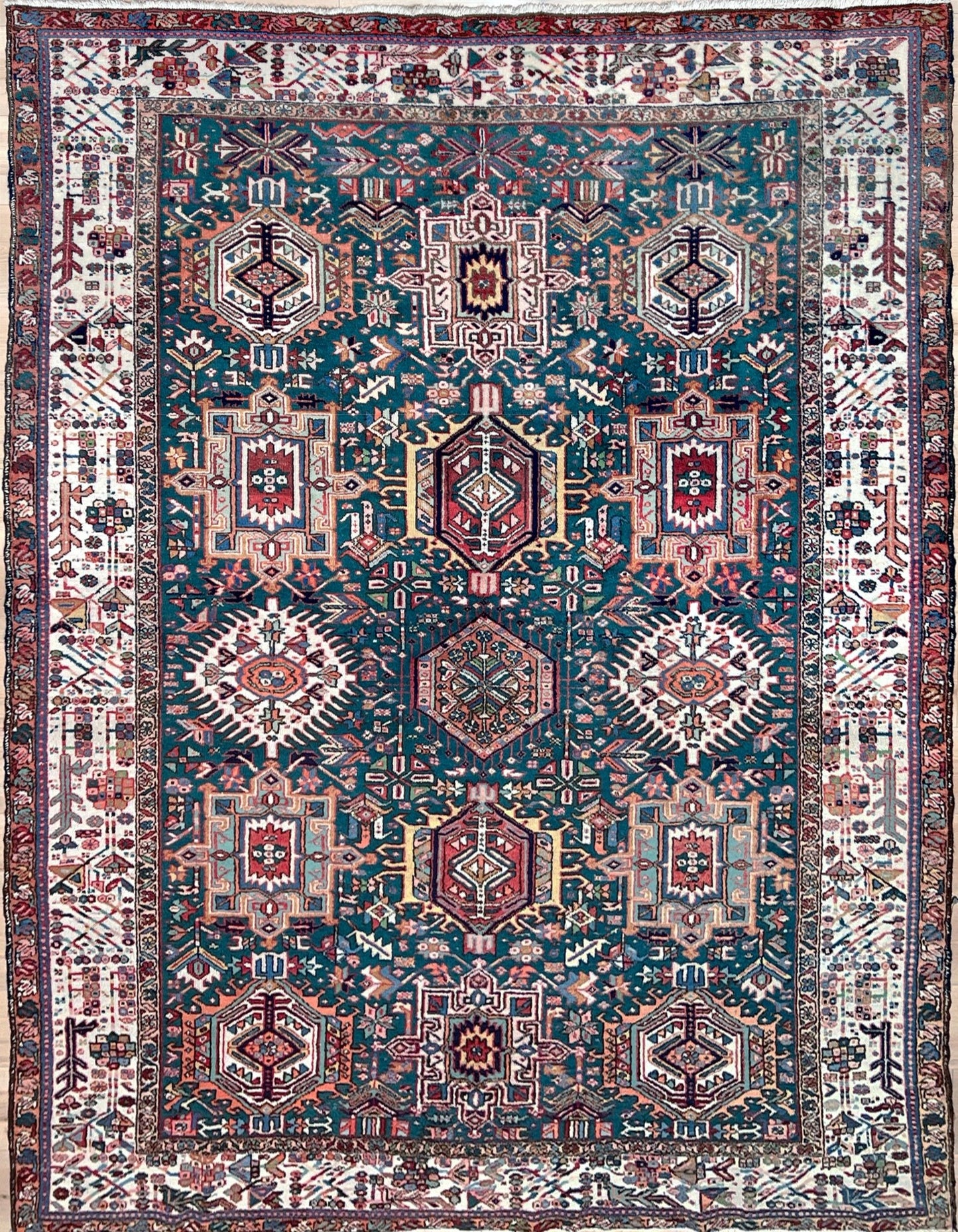 large karadja heriz persian aera rug. Oriental rug shop san francisco bay area. Buy handmade wool vintage rug online