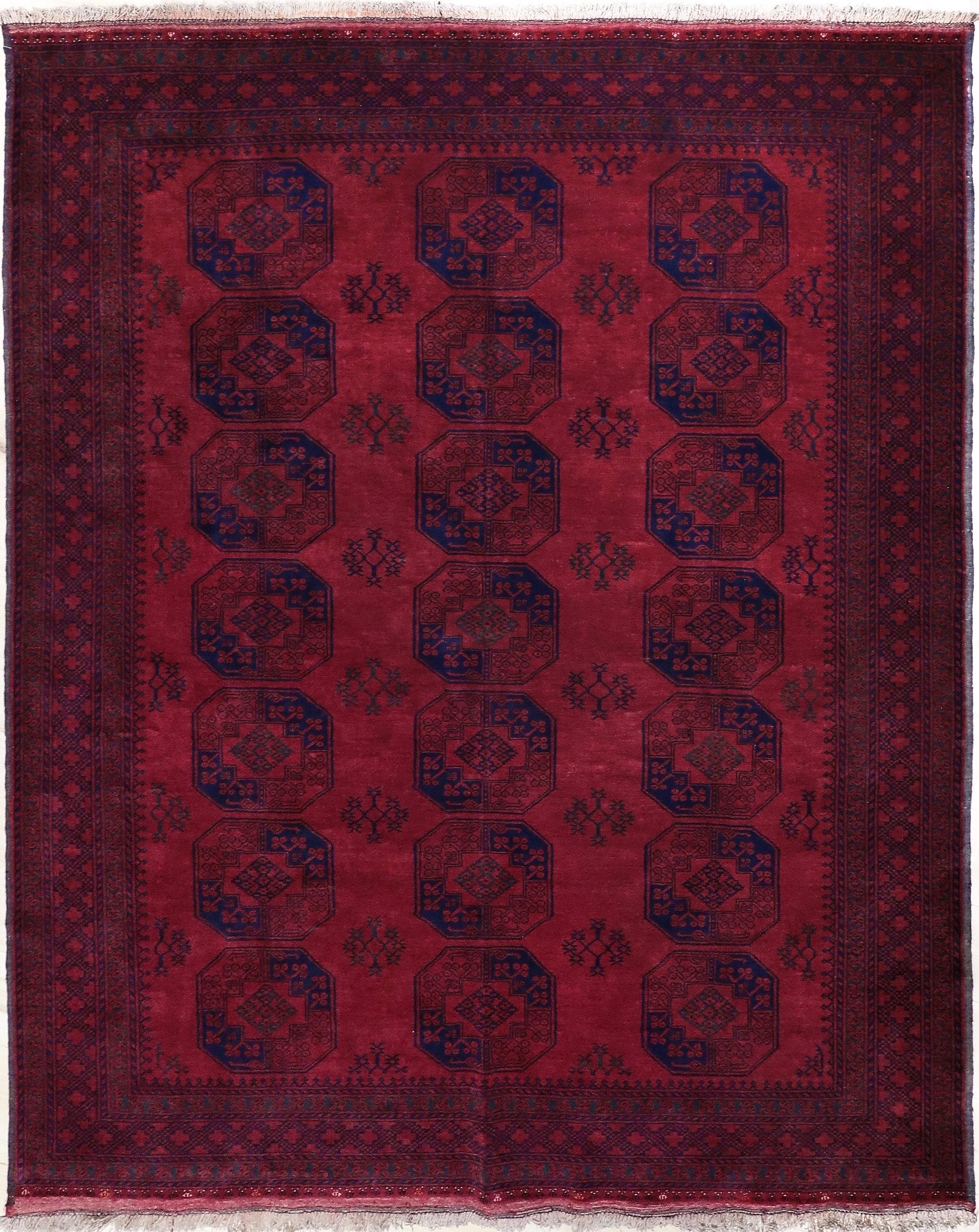 Ersari elephant foot turkmen rug. Oriental rug shop san francisco bay area. 6x8 burgundy rug. Buy handmade rug online