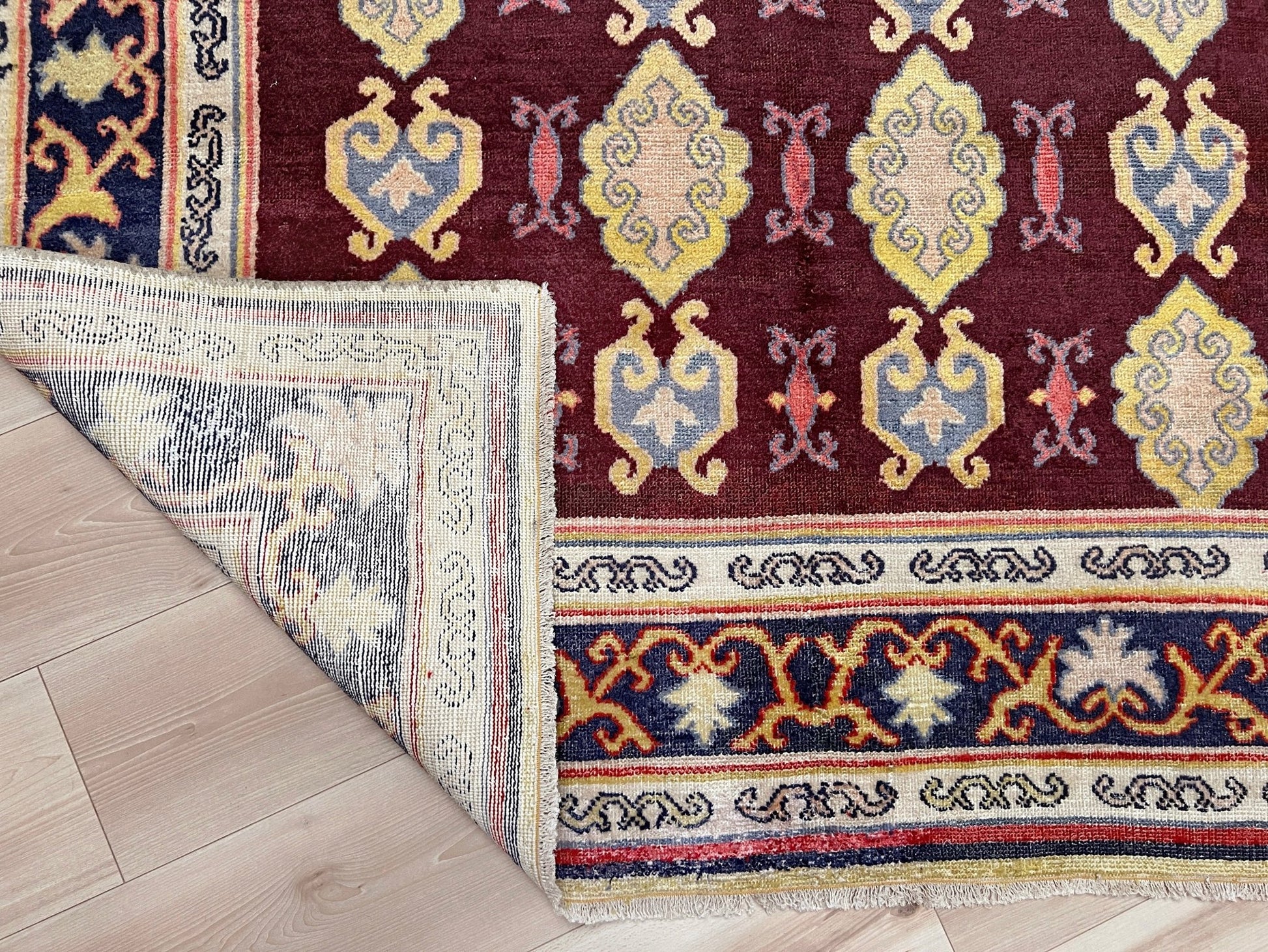 Small wool Rug for living room bedroom study dining. Vintage rug shop san francisco bay area. Buy handmade rug online