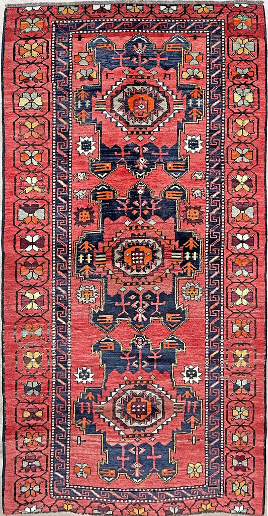 Derbend Caucasian vintage wide runner handmade rug. Oriental rug shop San francisco bay area. Buy rug online free shipping